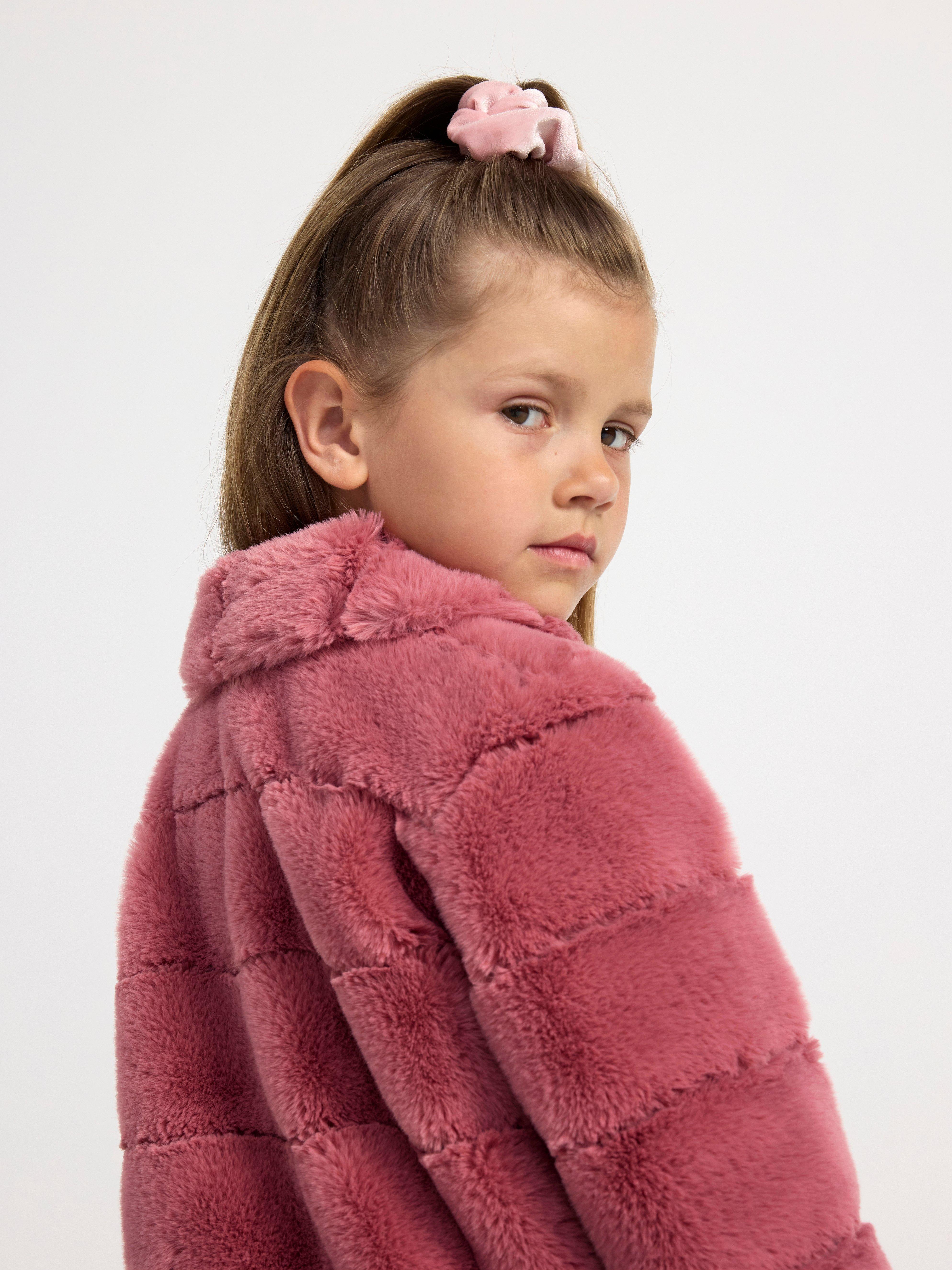 Faux fur jacket Dusty Pink