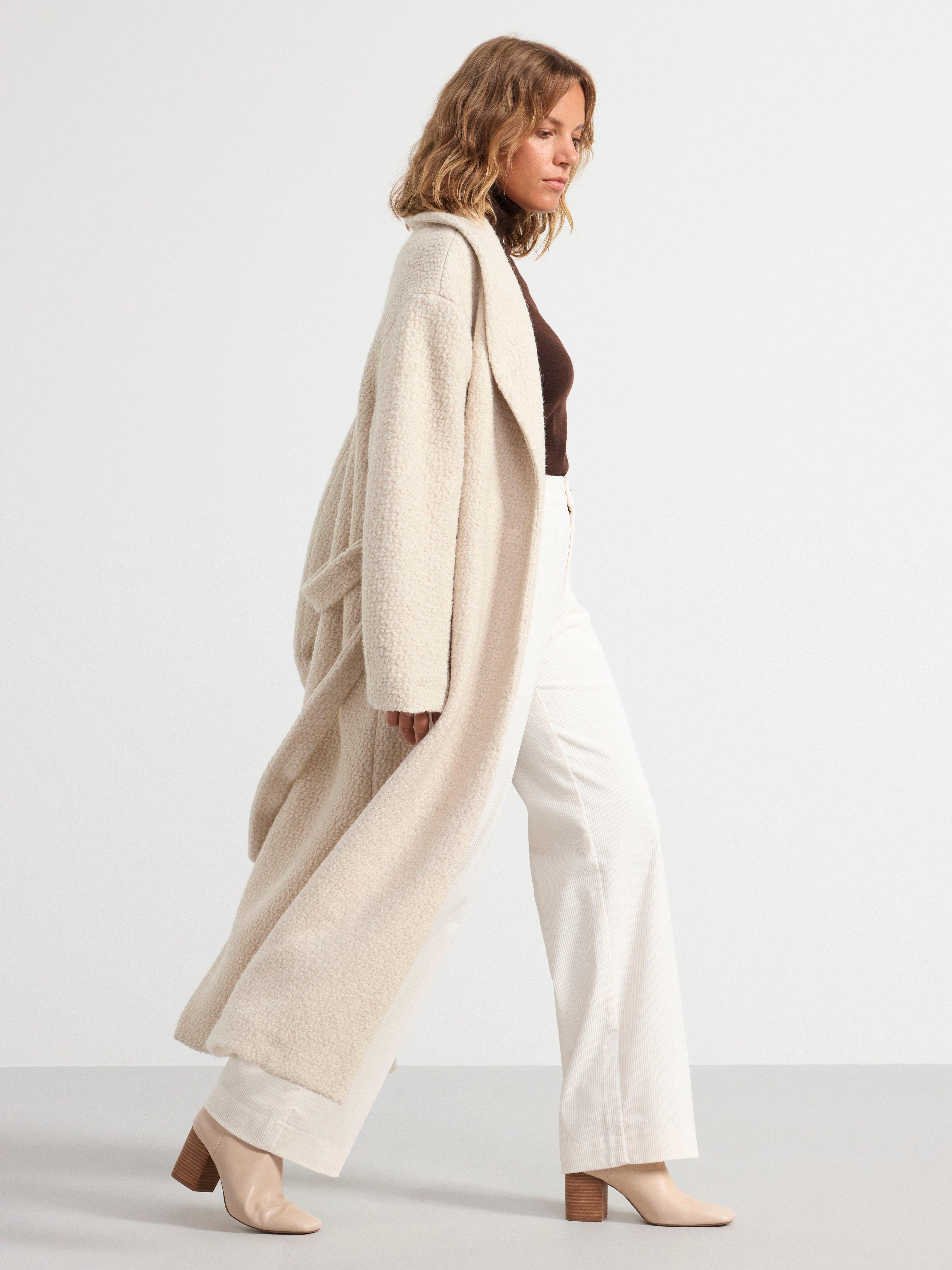 Turtle neck top in merino wool brown