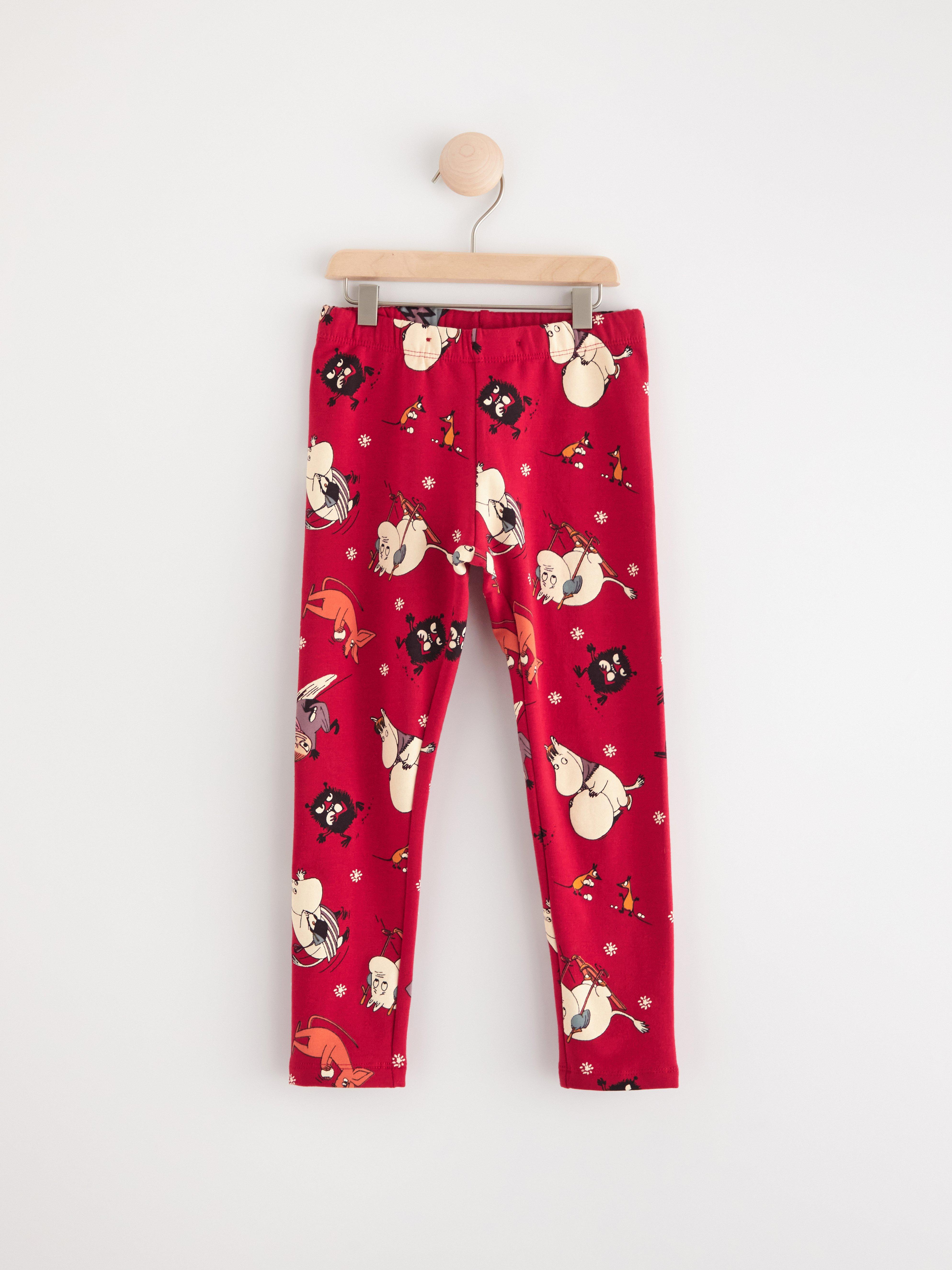Leggings with Moomin Dark Red