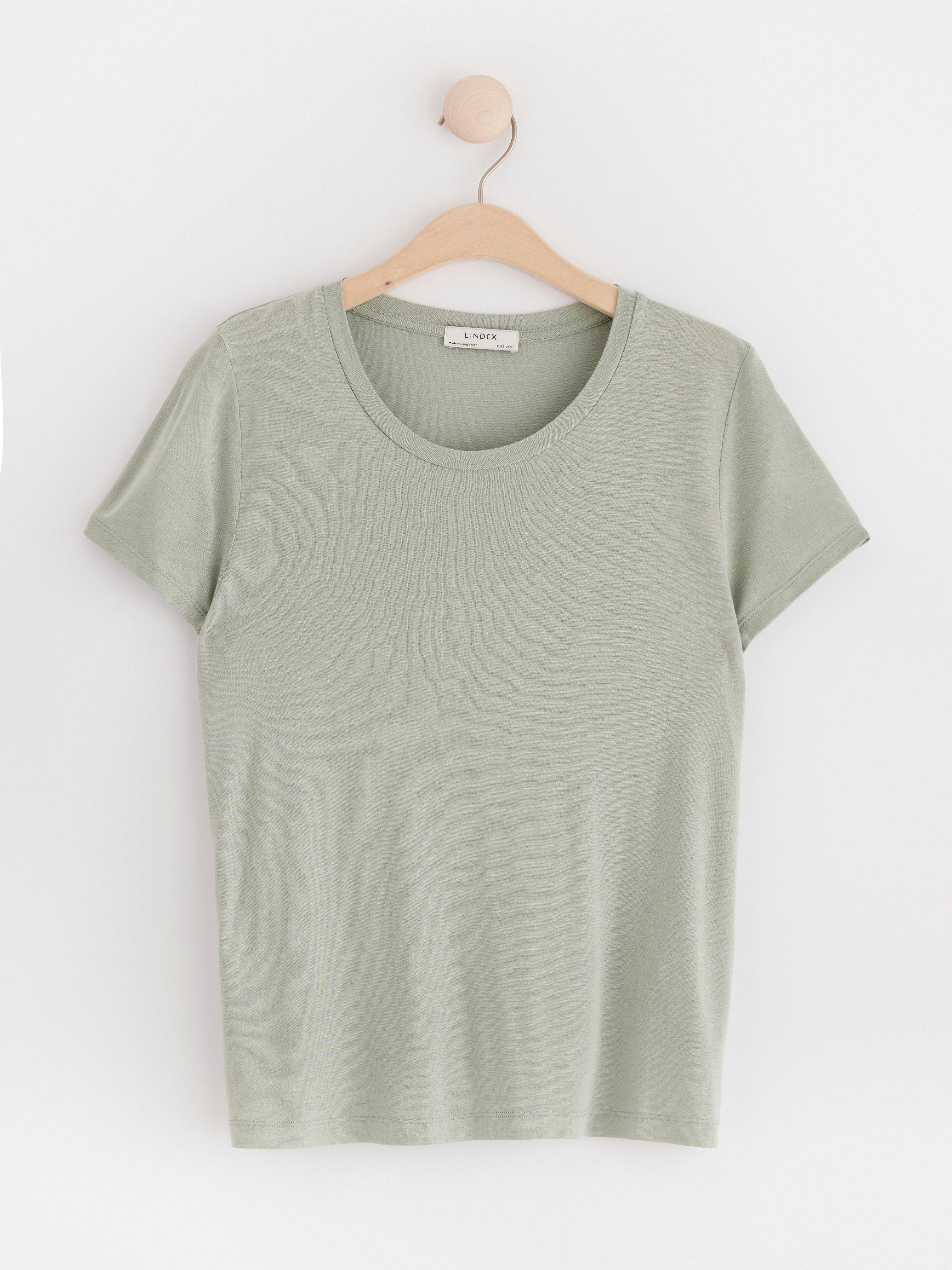 Short sleeve top Light dusty green
