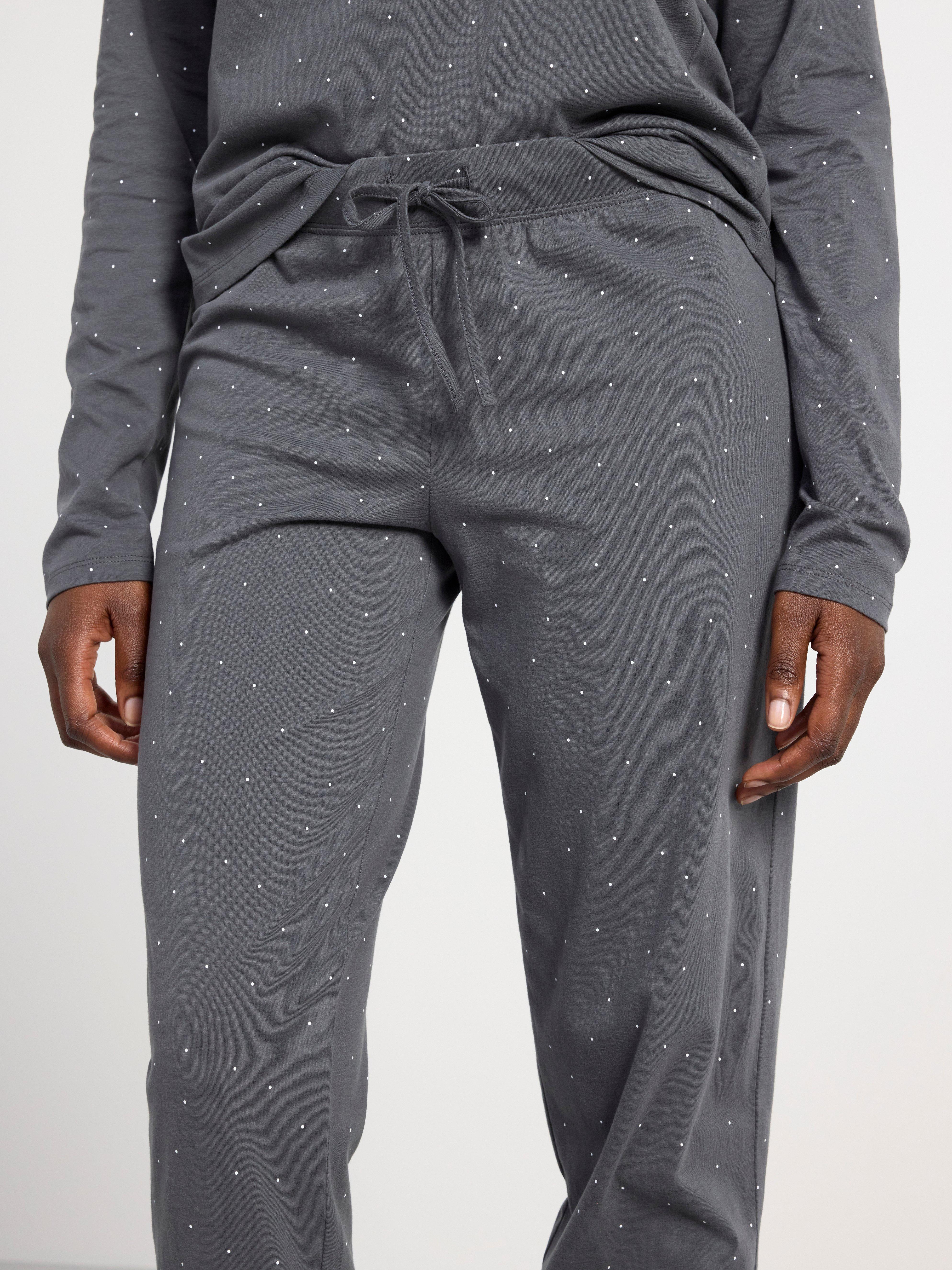 Pyjama trousers with dots Dark Grey