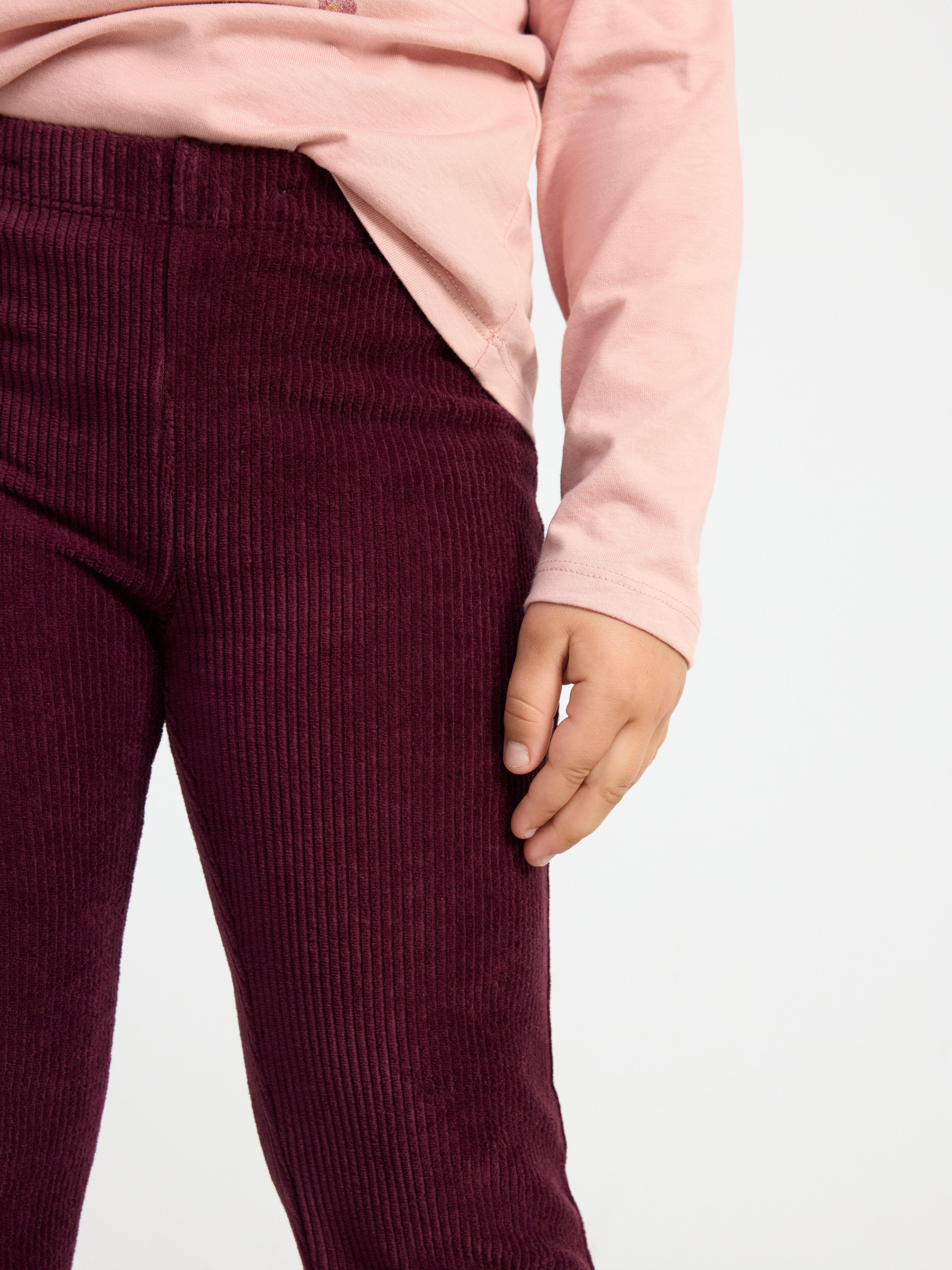 Trousers in corduroy Dark Lilac