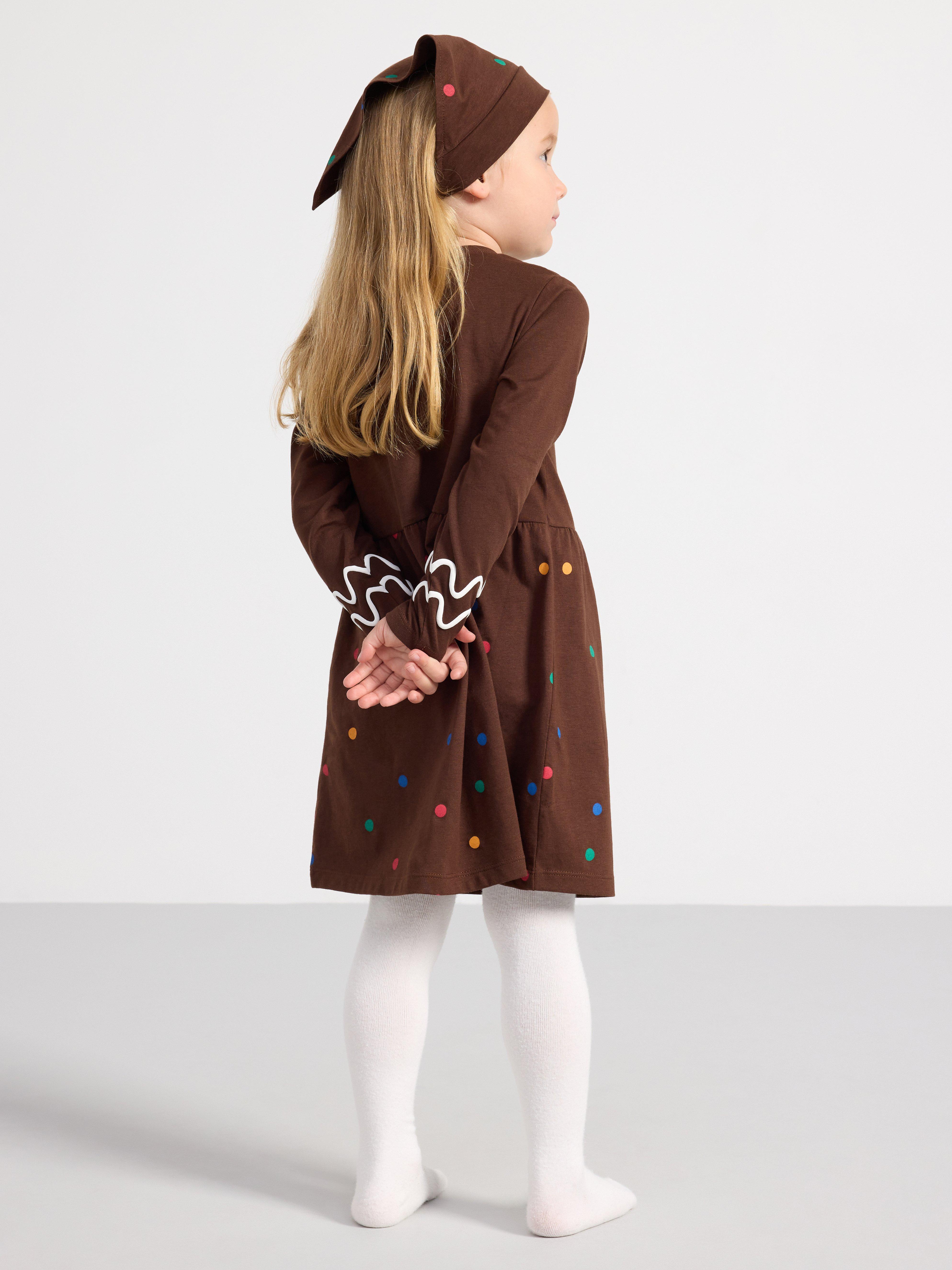 Gingerbread dress and headscarf Dk brown