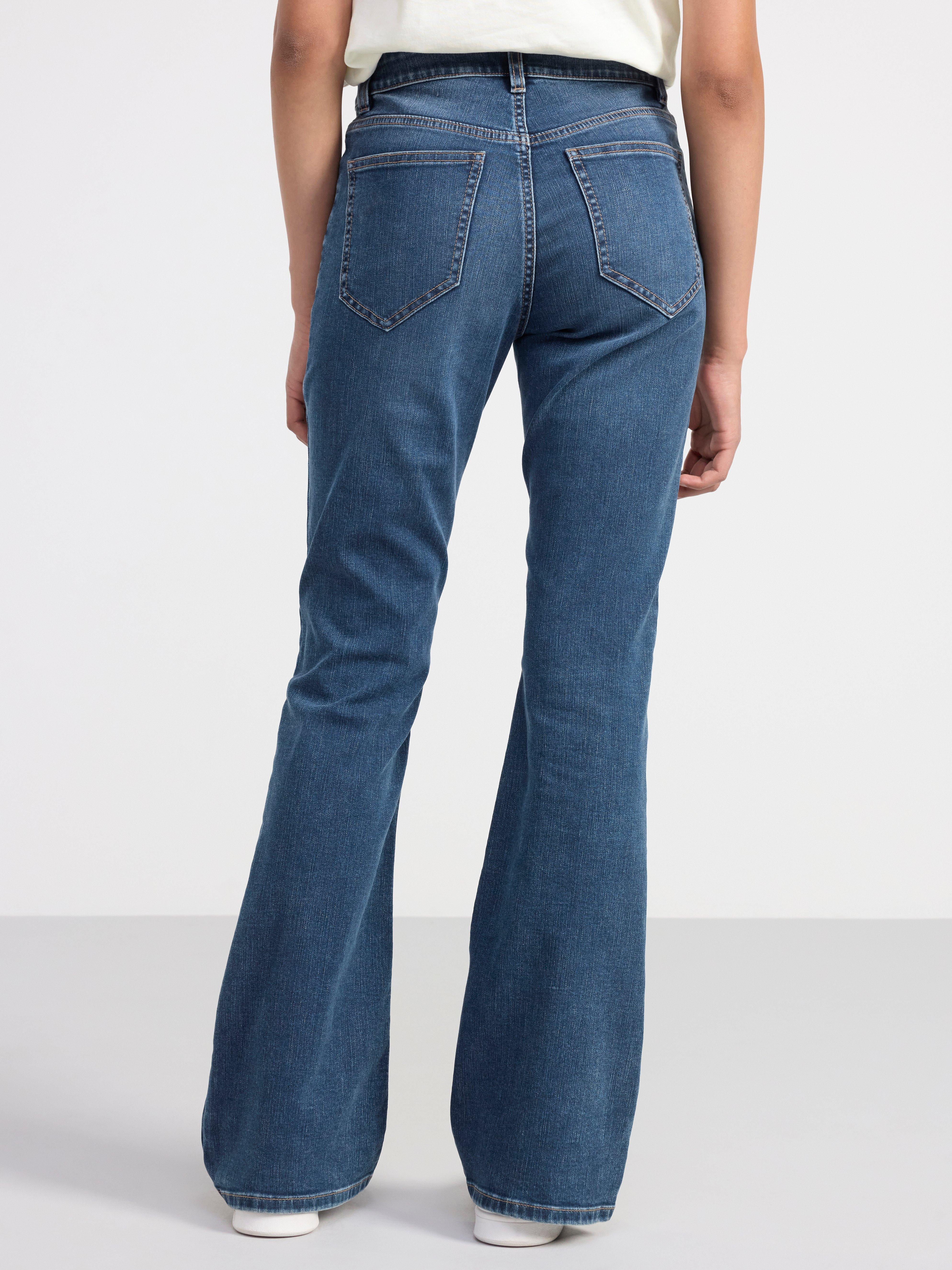 FREJA Flare super stretch regular waist jeans Denim