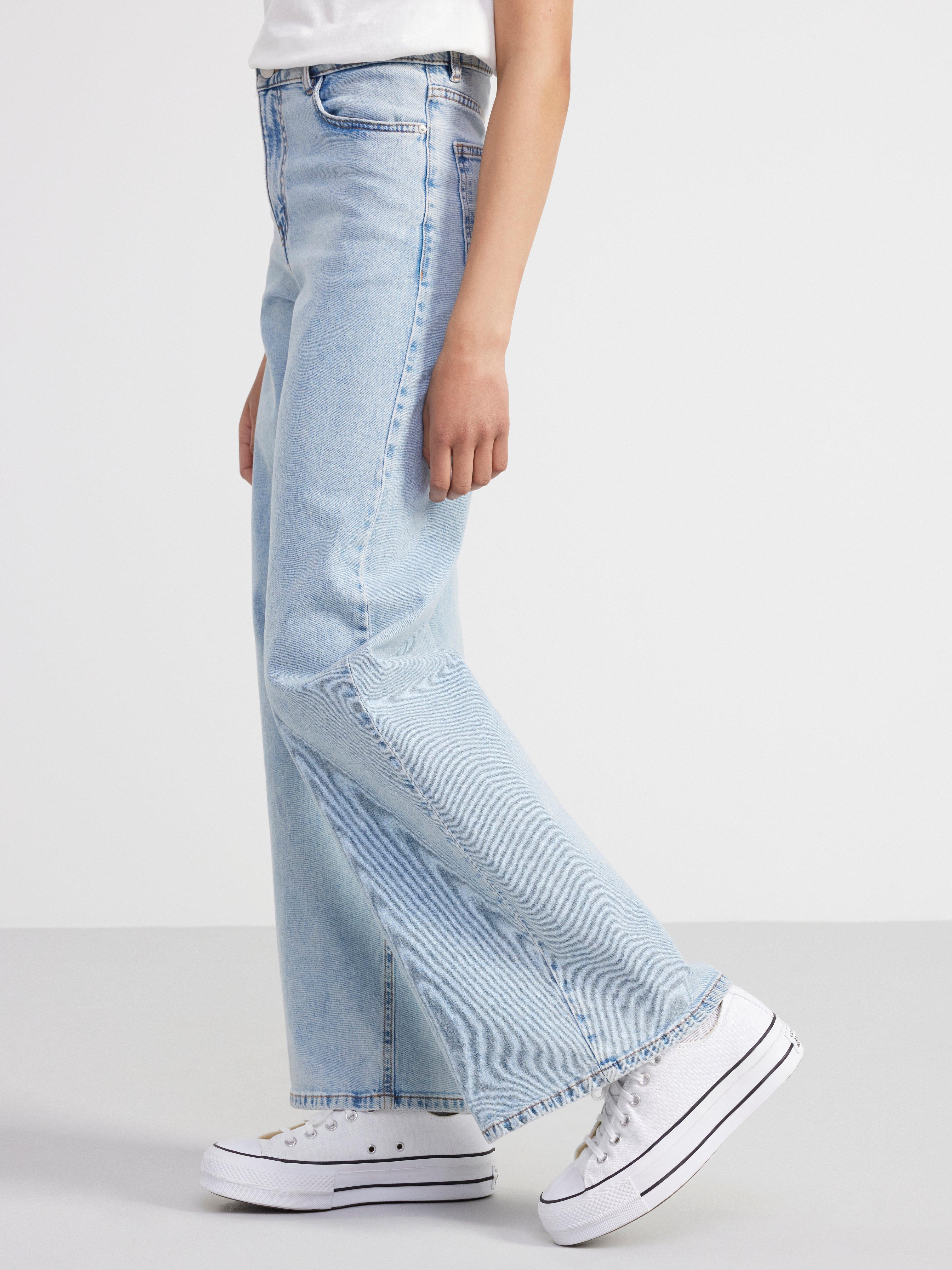 VIOLA Extra wide high waist jeans Light denim