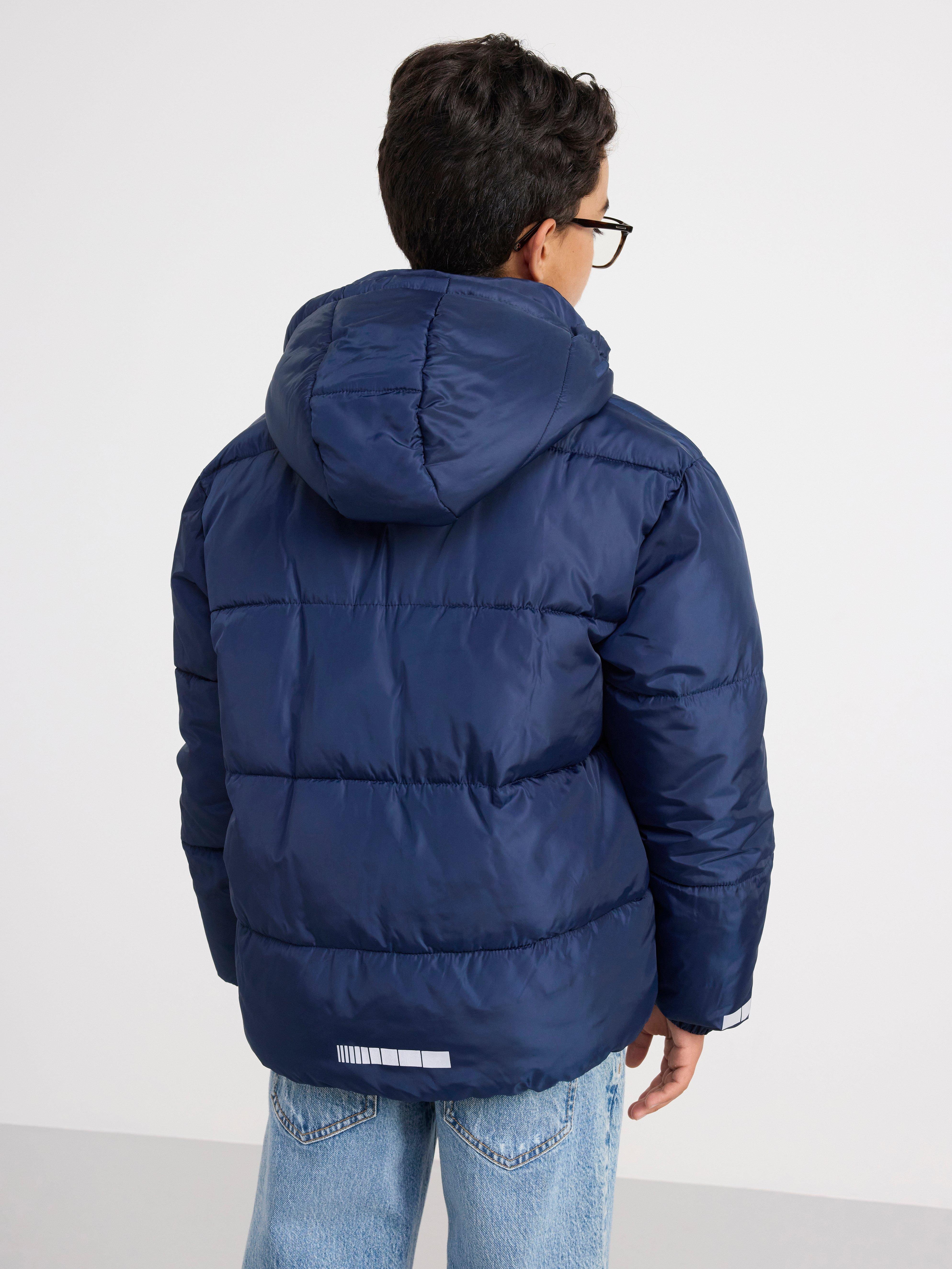 Water repellent padded jacket Navy