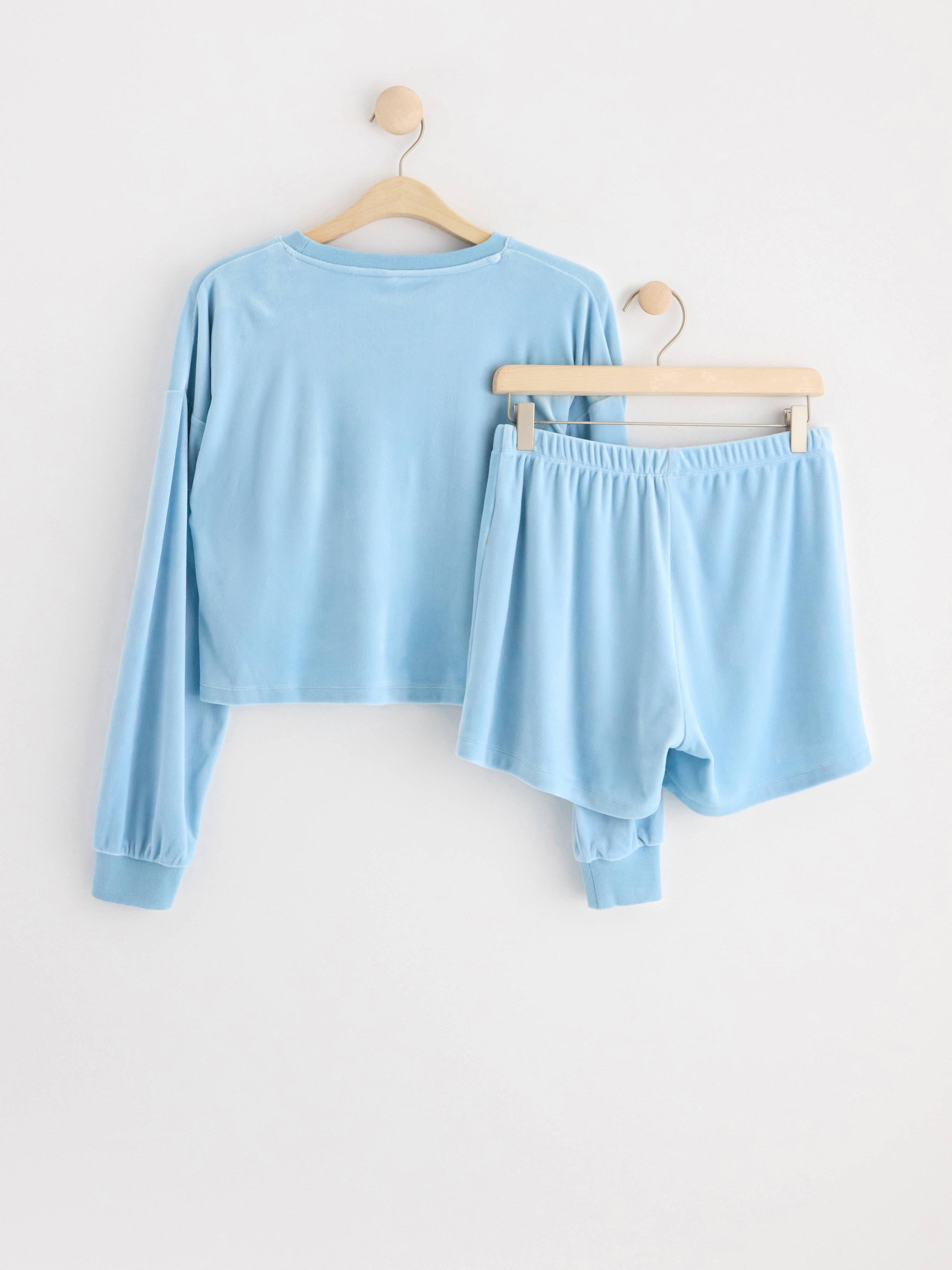Velour pyjama set Light Blue