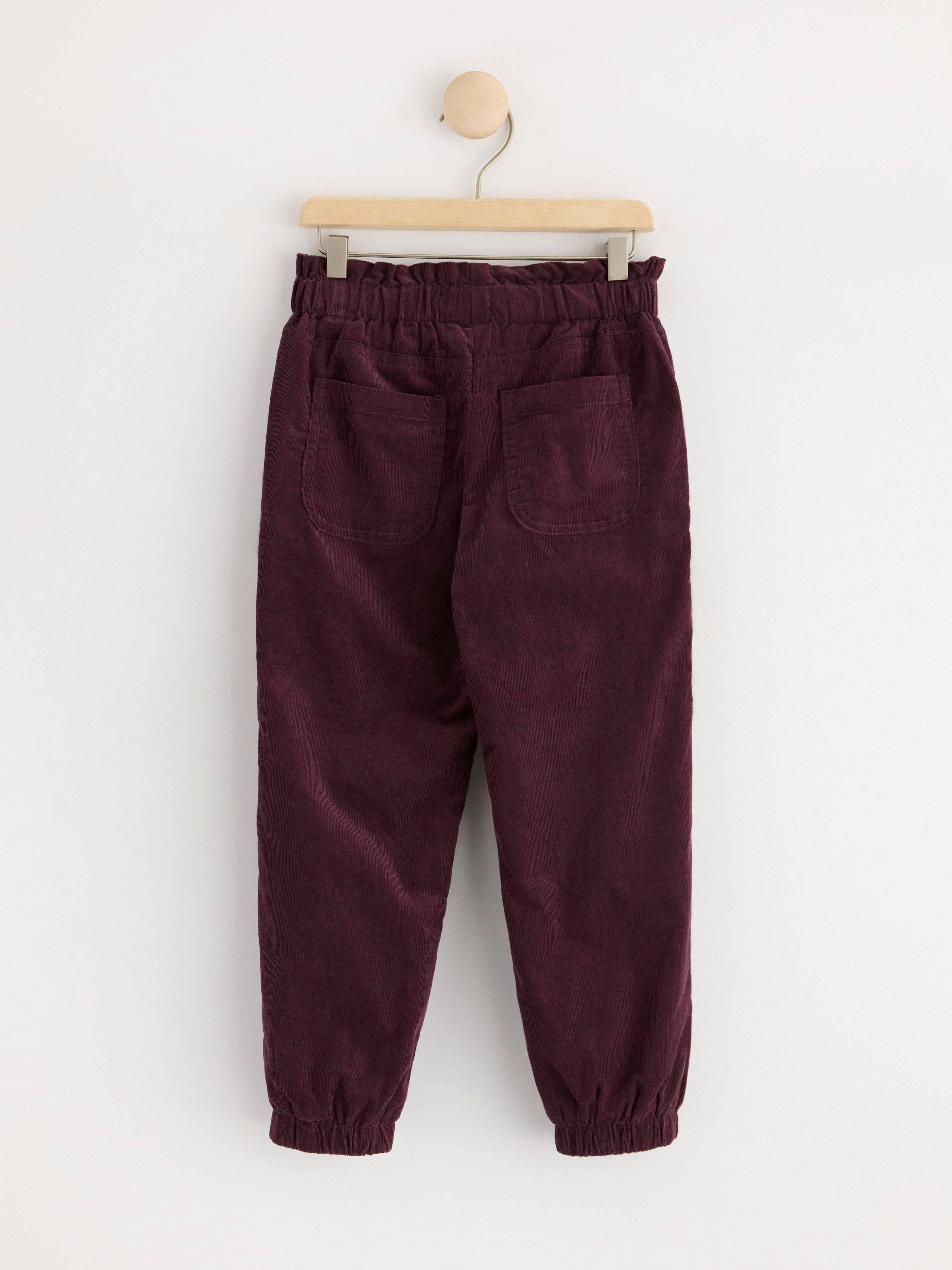 TILDE Trousers in corduroy Dark Lilac