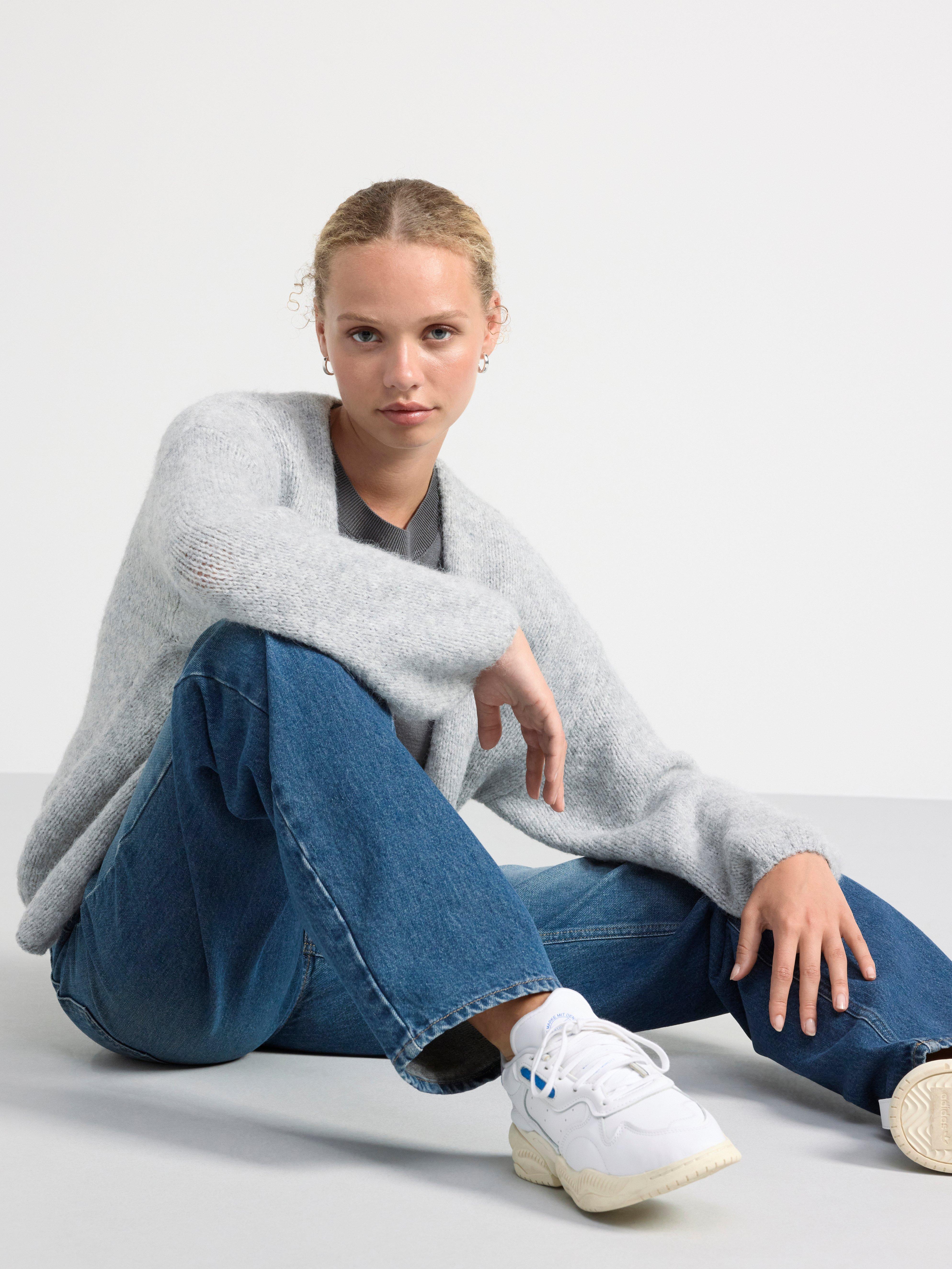Knitted cardigan Grey melange