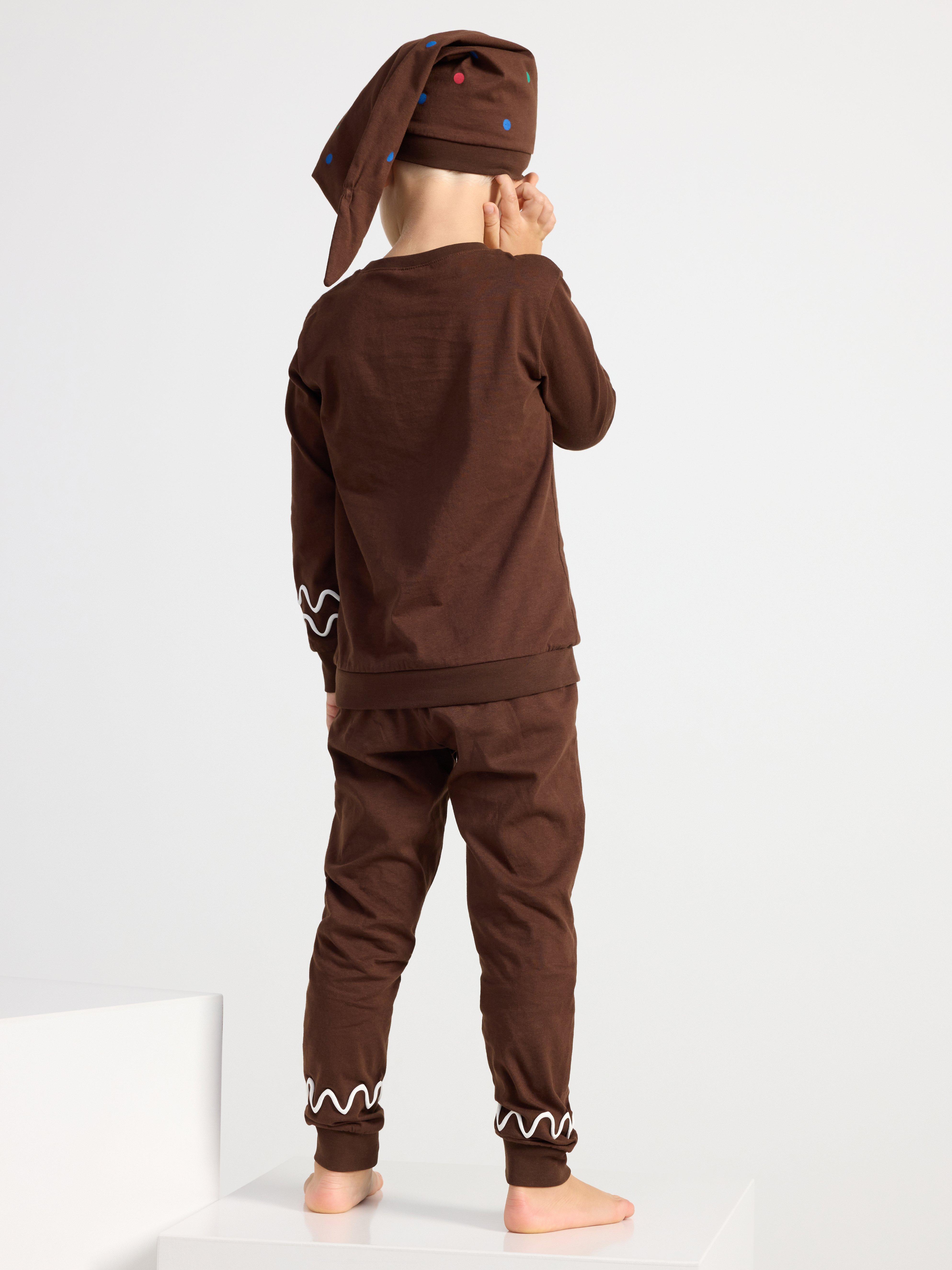 Christmas pyjama set Dk brown