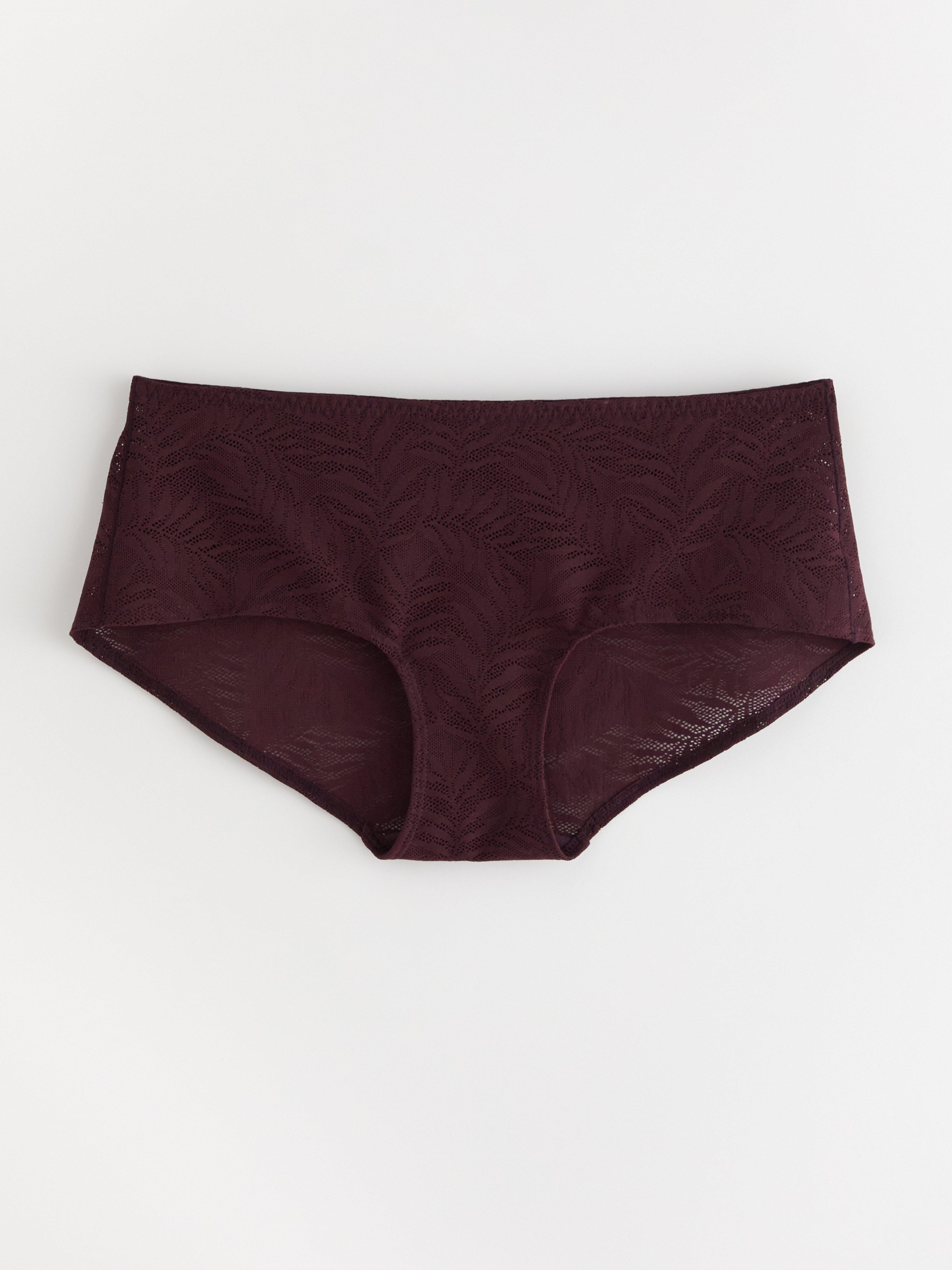 Regular waist brief with lace Dark Dusty Lilac
