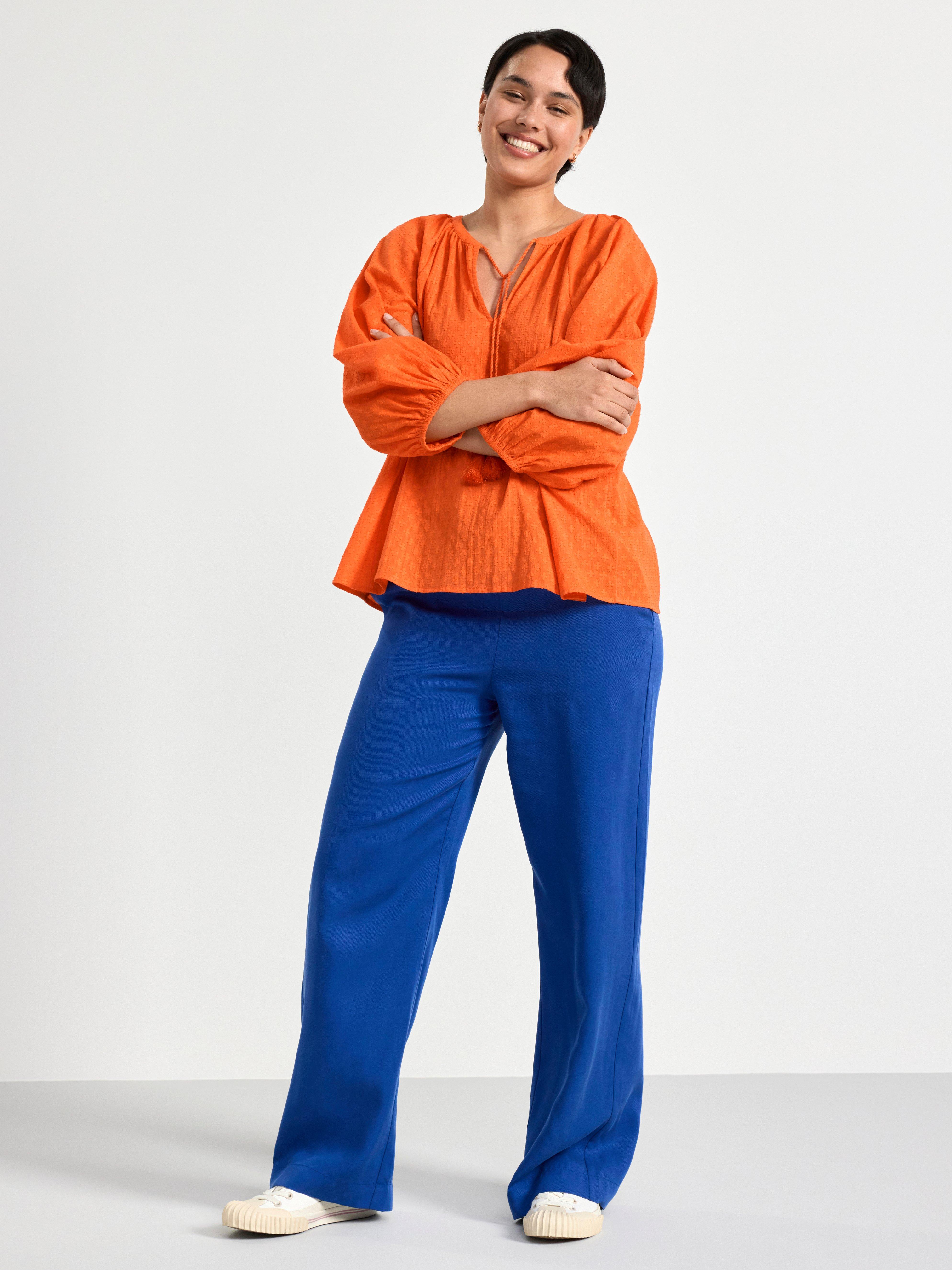 Blouse with tassels Orange