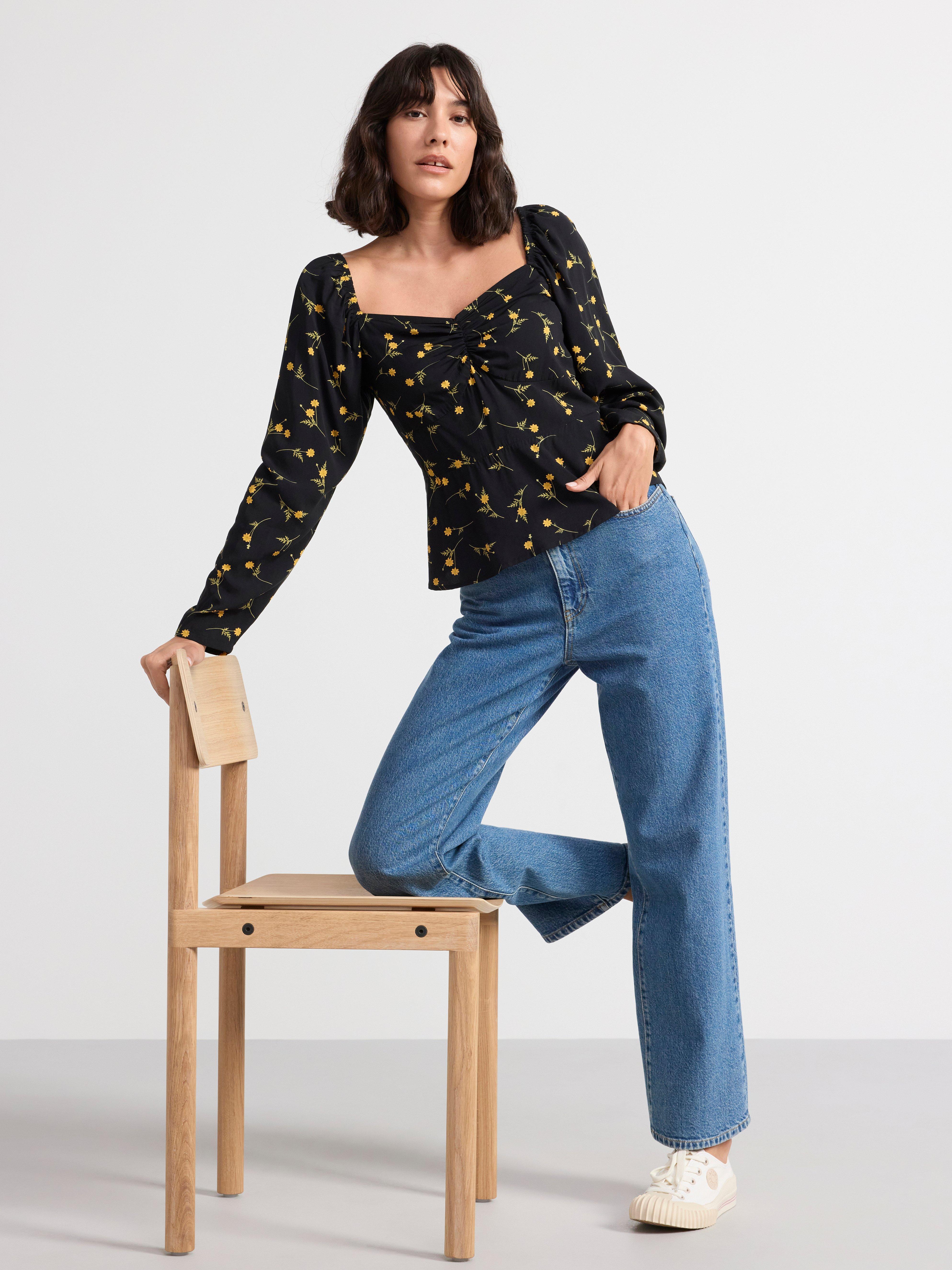 Long sleeve blouse Black