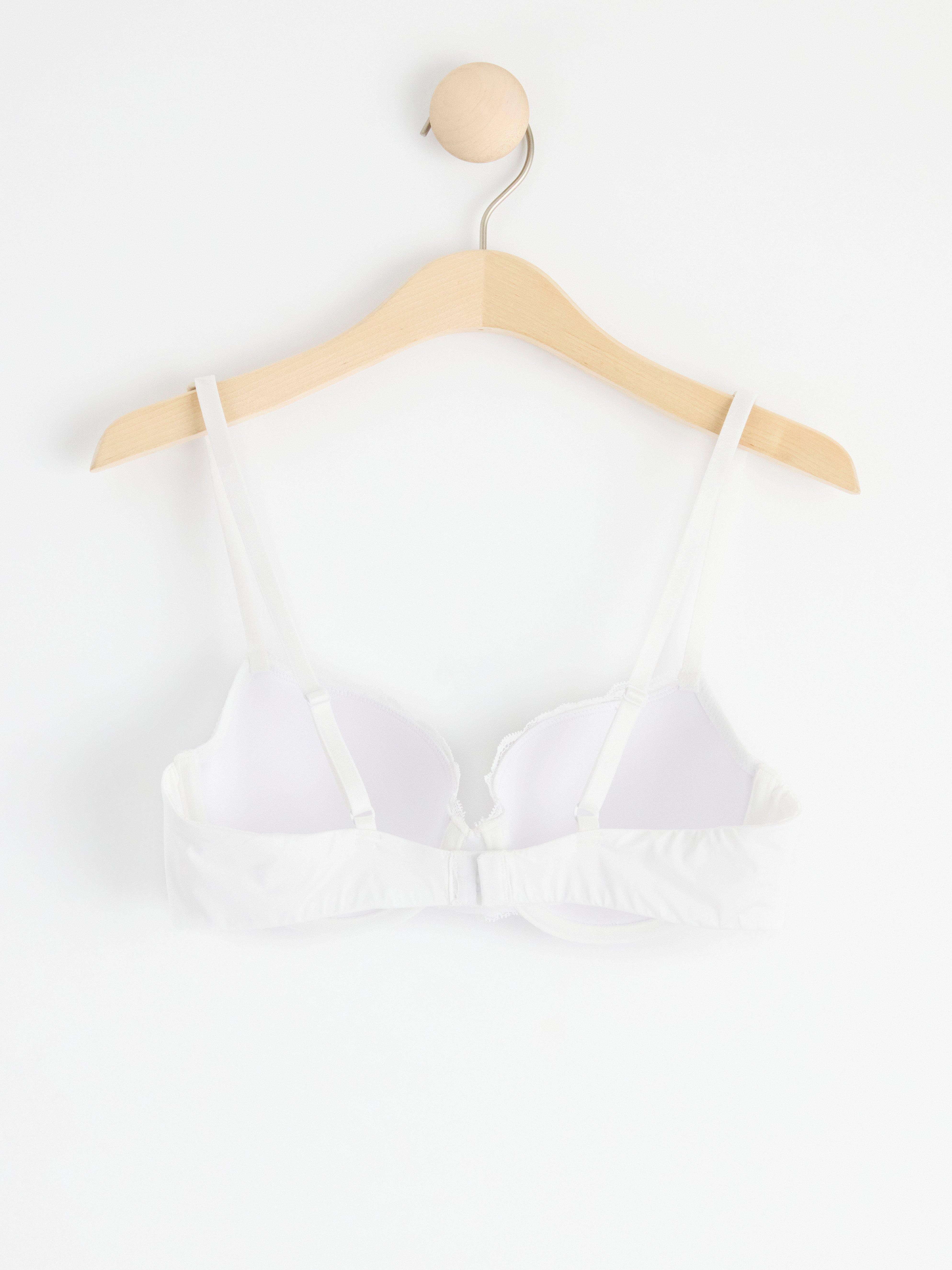 Akleja balconette bra with lace White