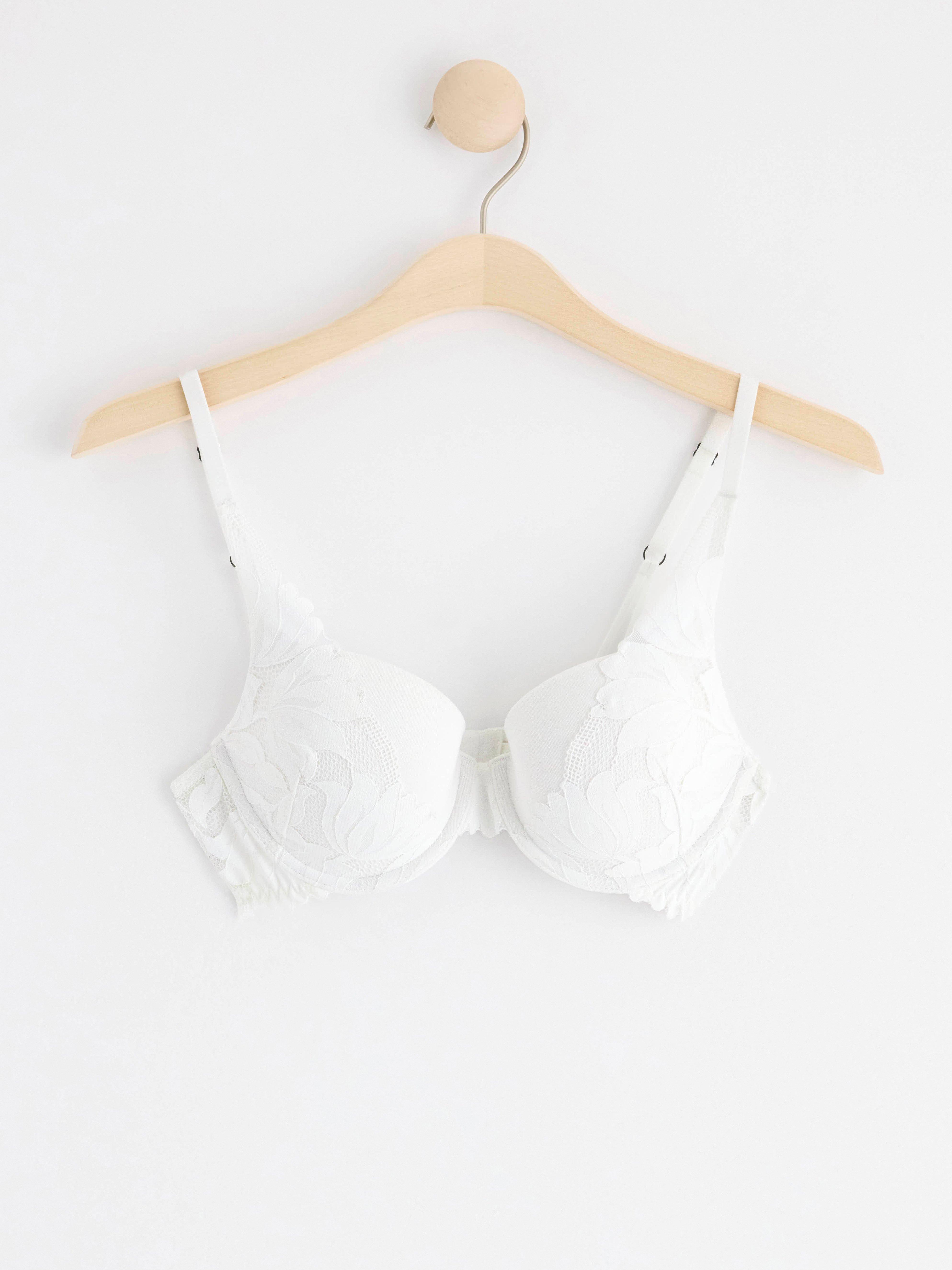 Lilja t-shirt bra with lace White