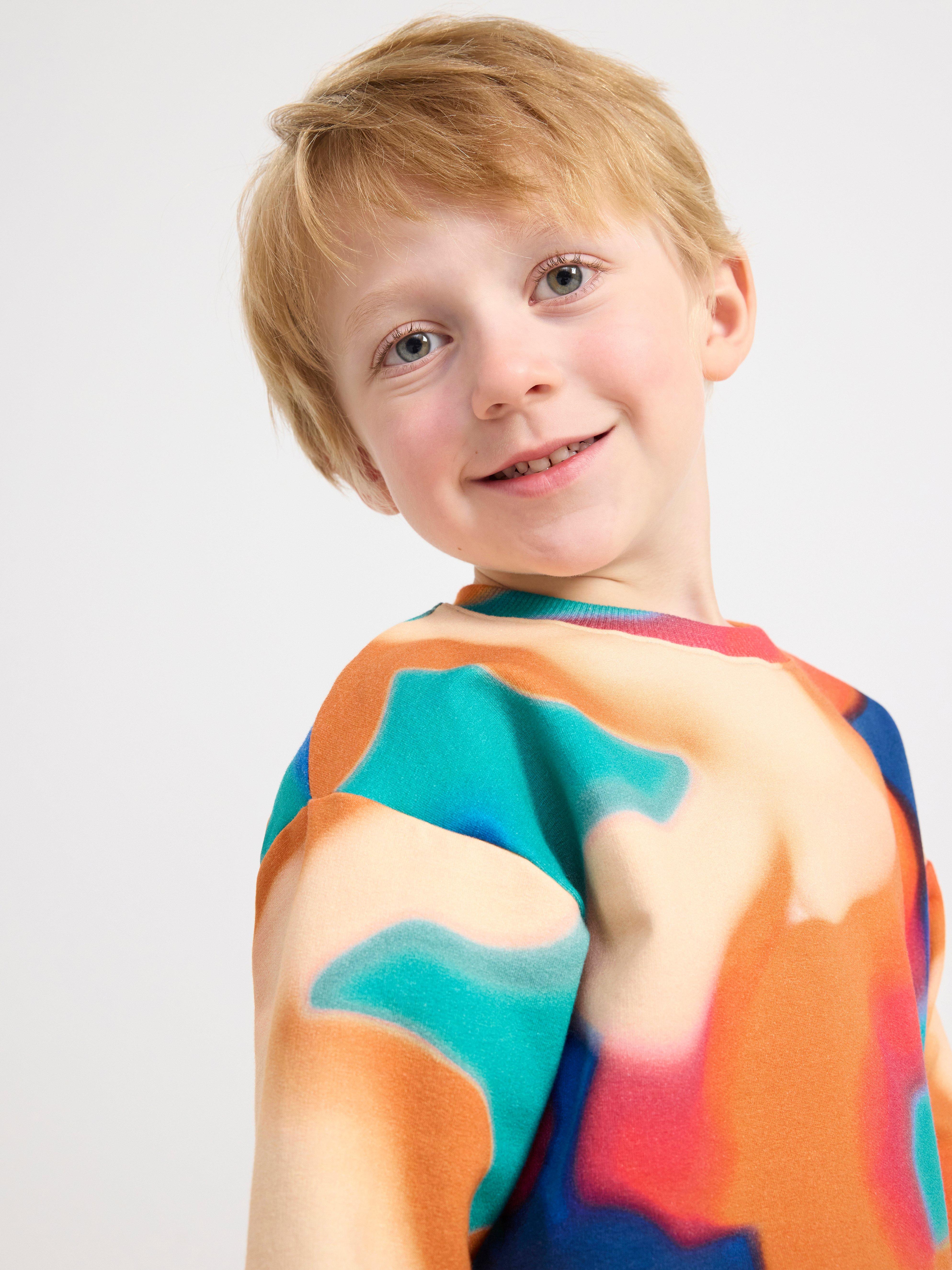 Sweatshirt with brushed inside Light Dusty White