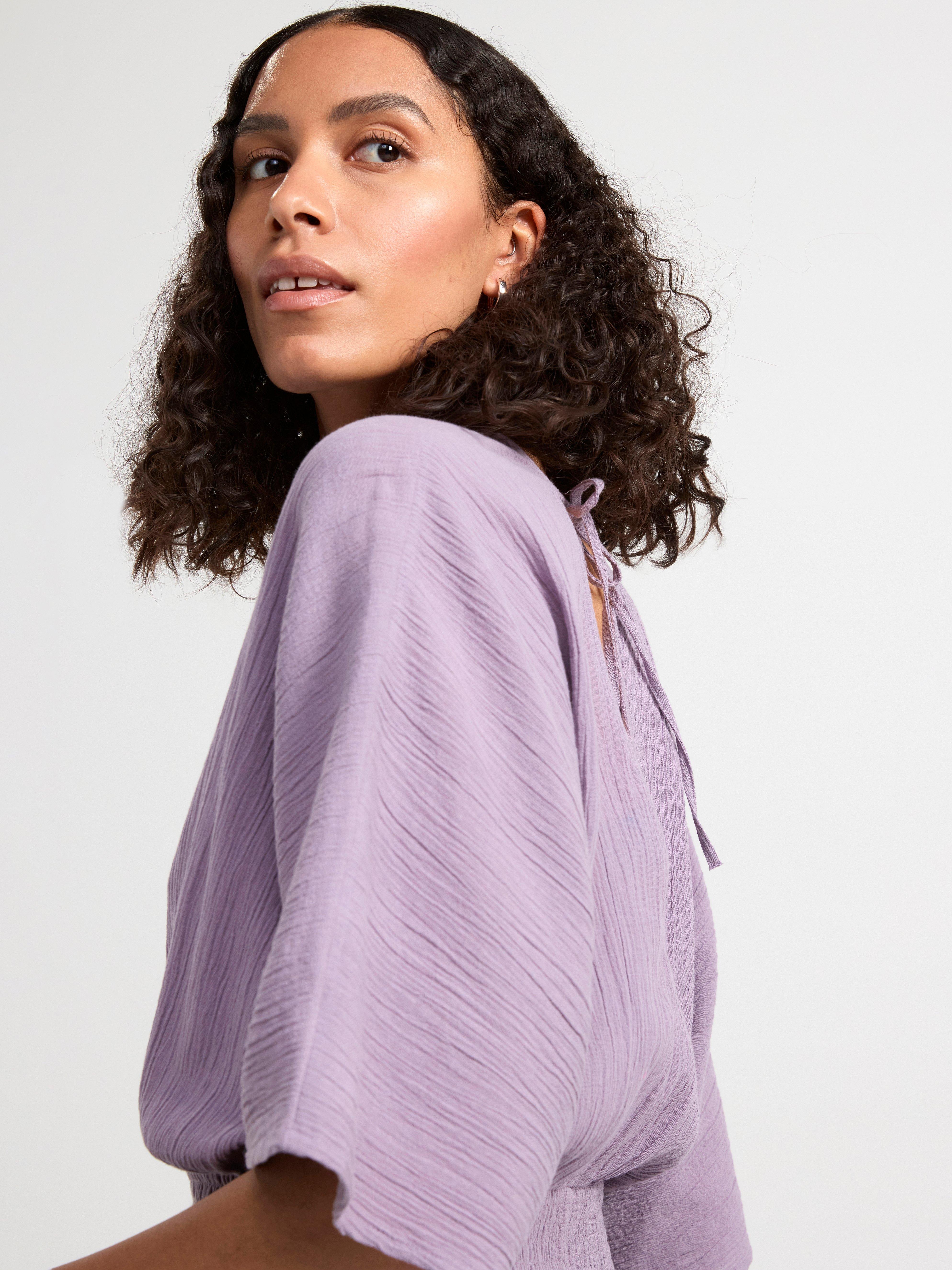 Short sleeve maxi dress Dusty Lilac