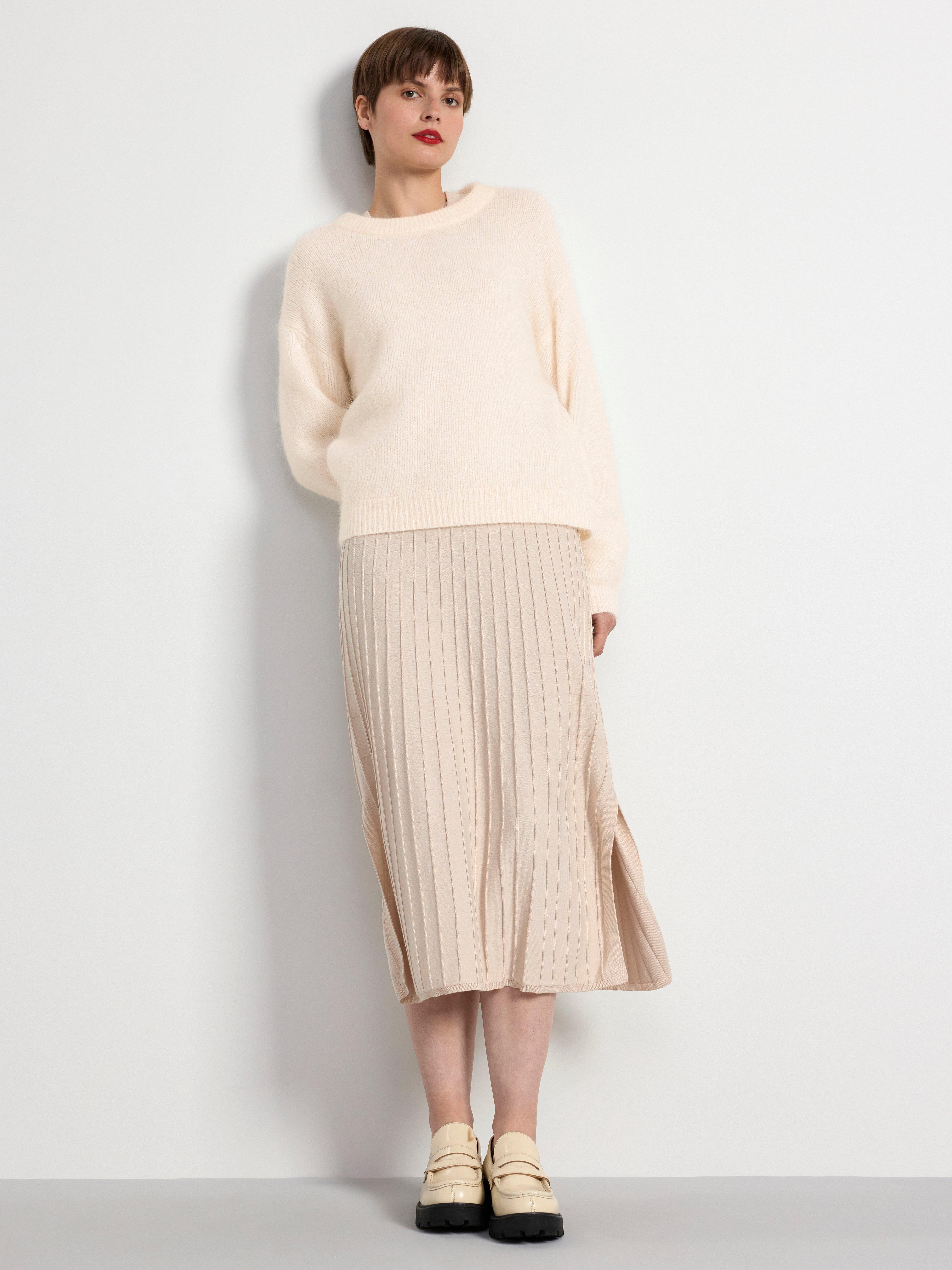 Knitted jumper in mohair blend Off White