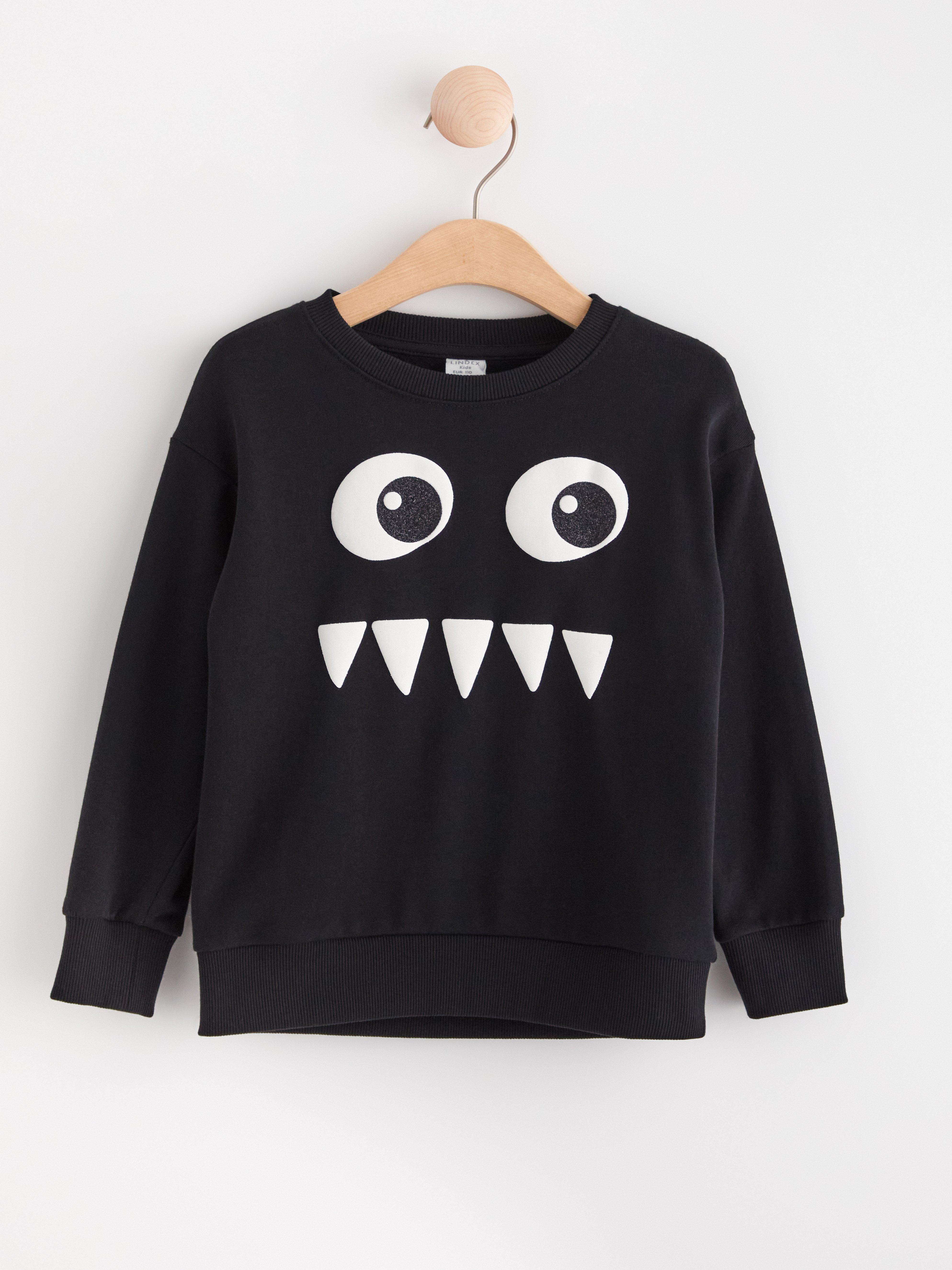 Sweatshirt halloween print Black