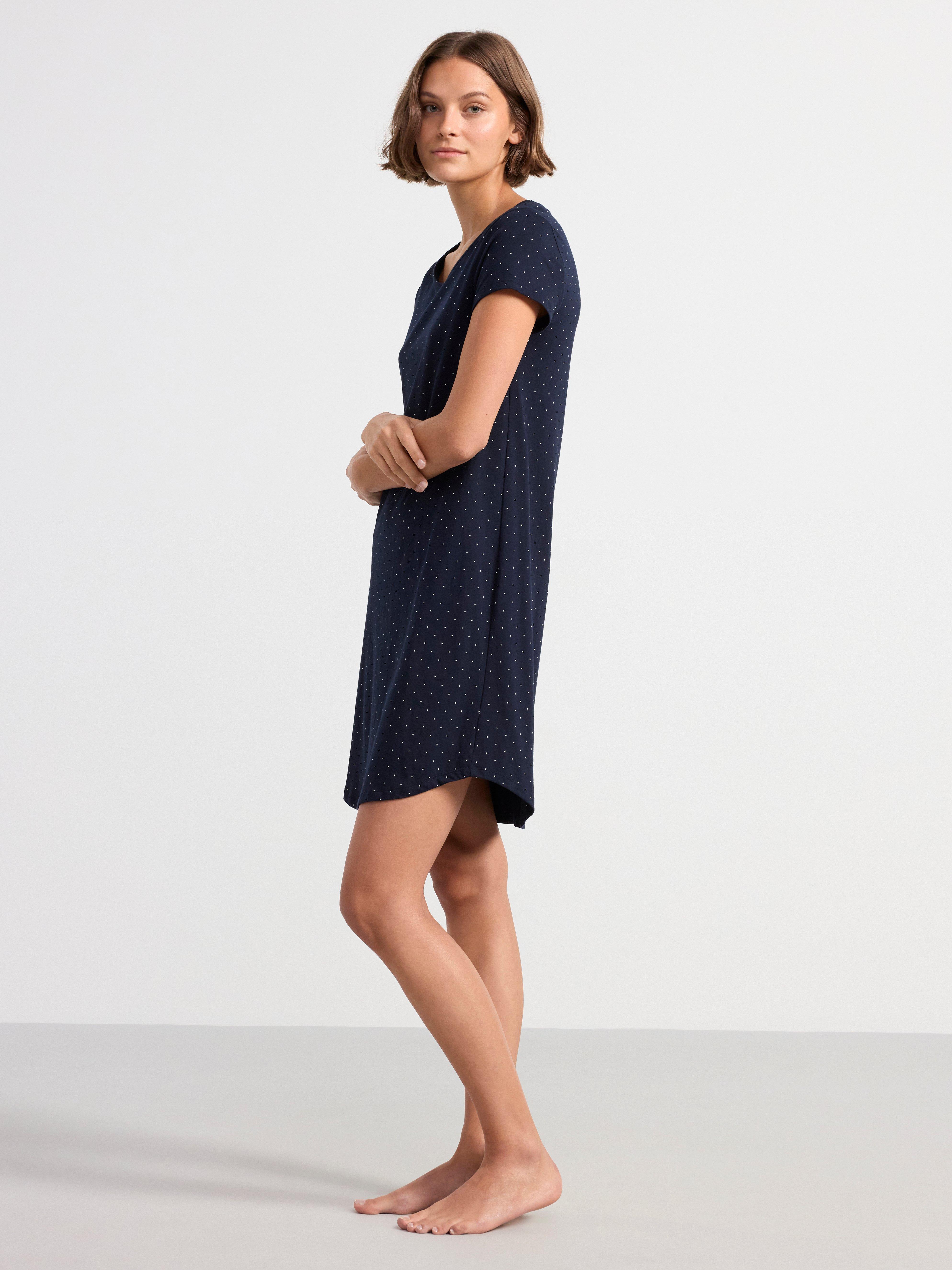 Night dress with dots Dark Blue