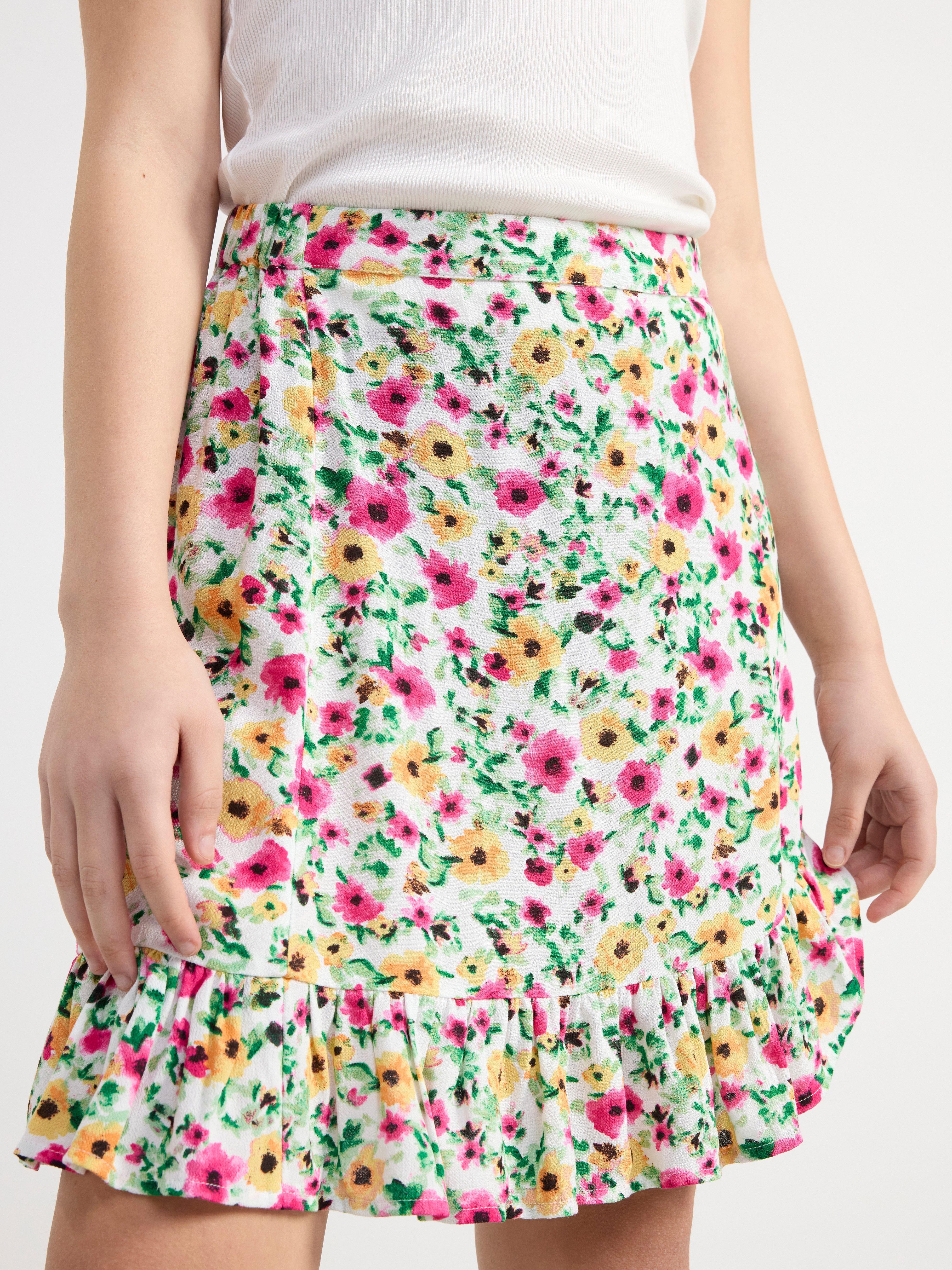 Flounce skirt Light Dusty White