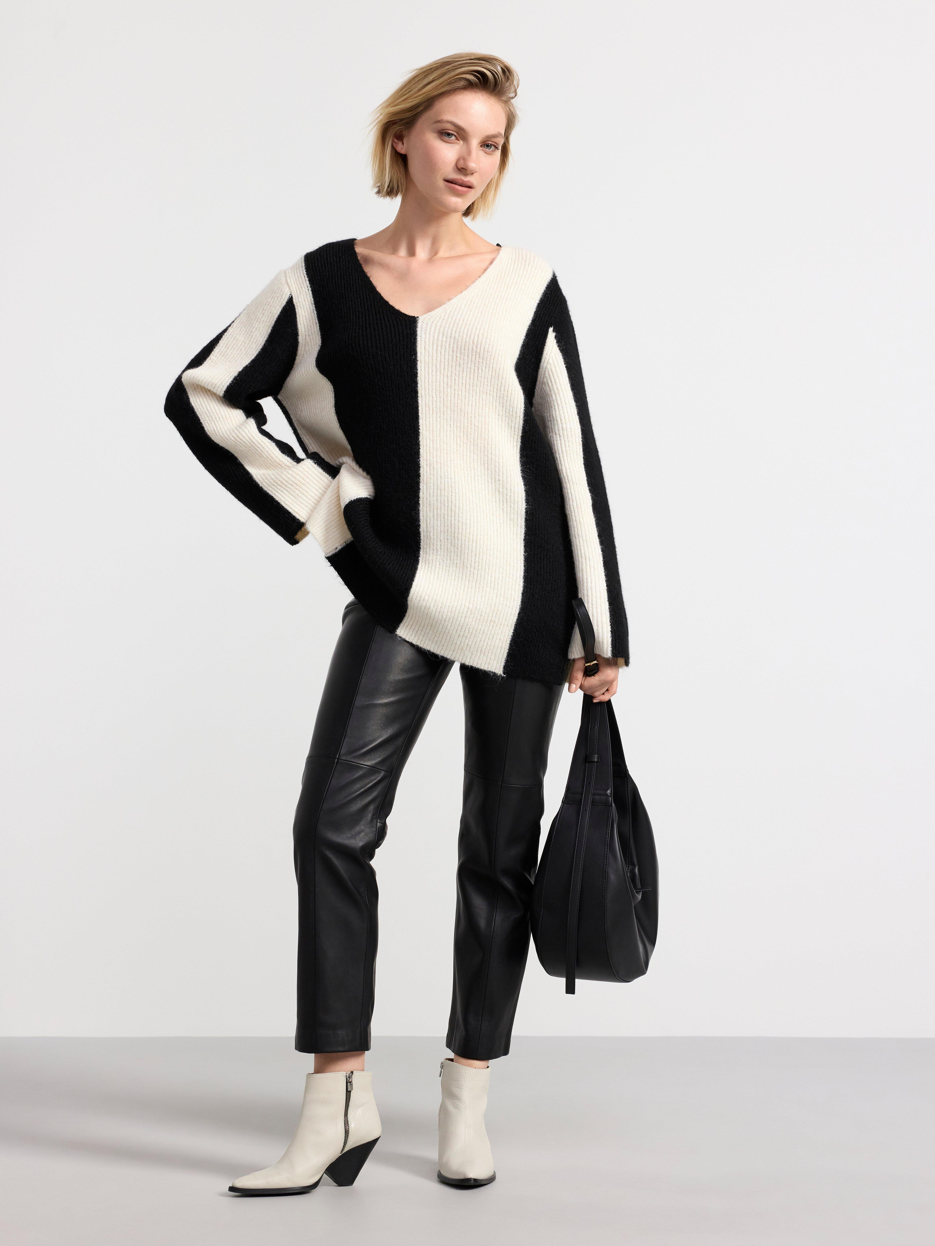 Long sleeve knitted jumper Black