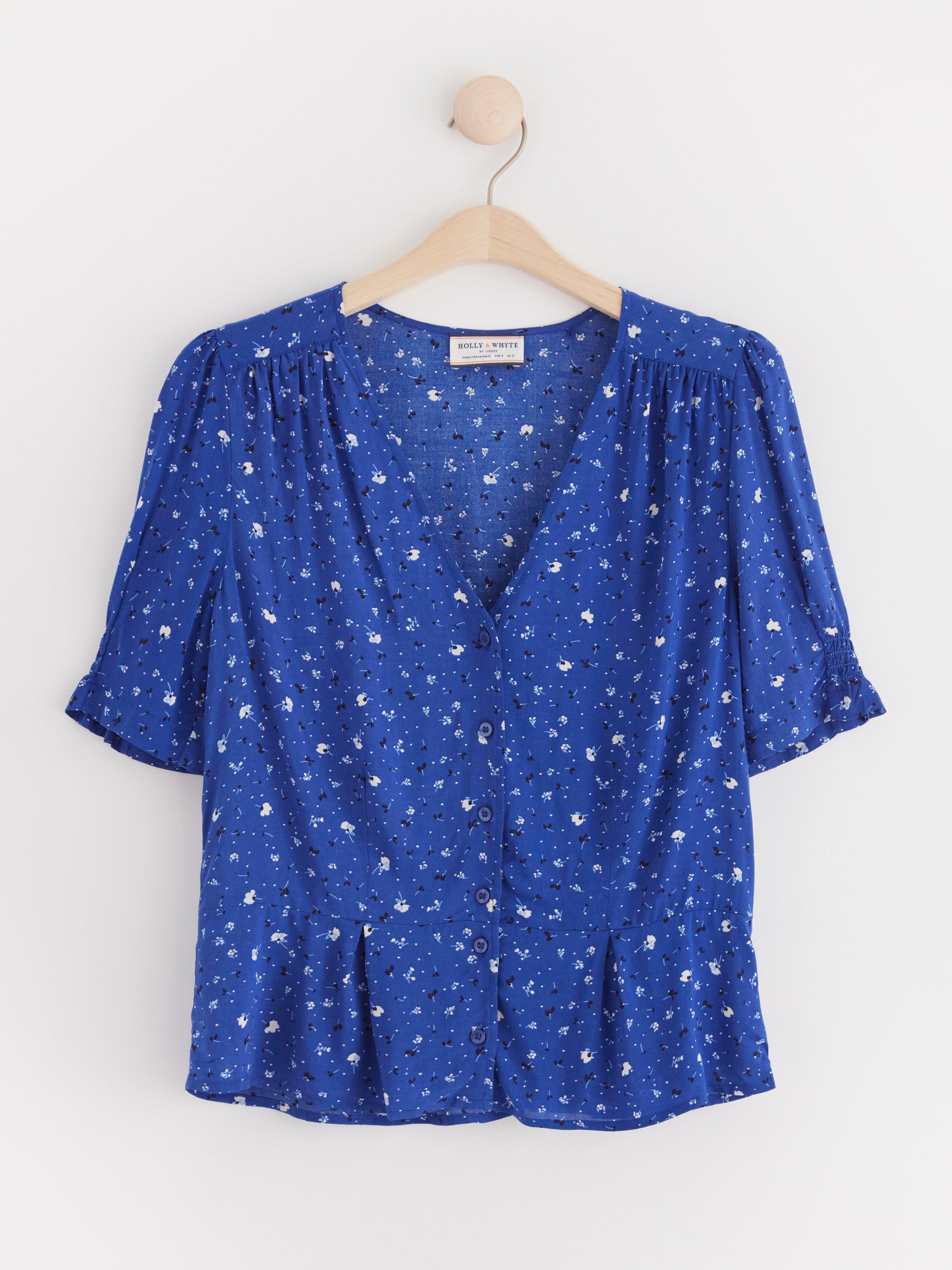 Short sleeve blouse Blue