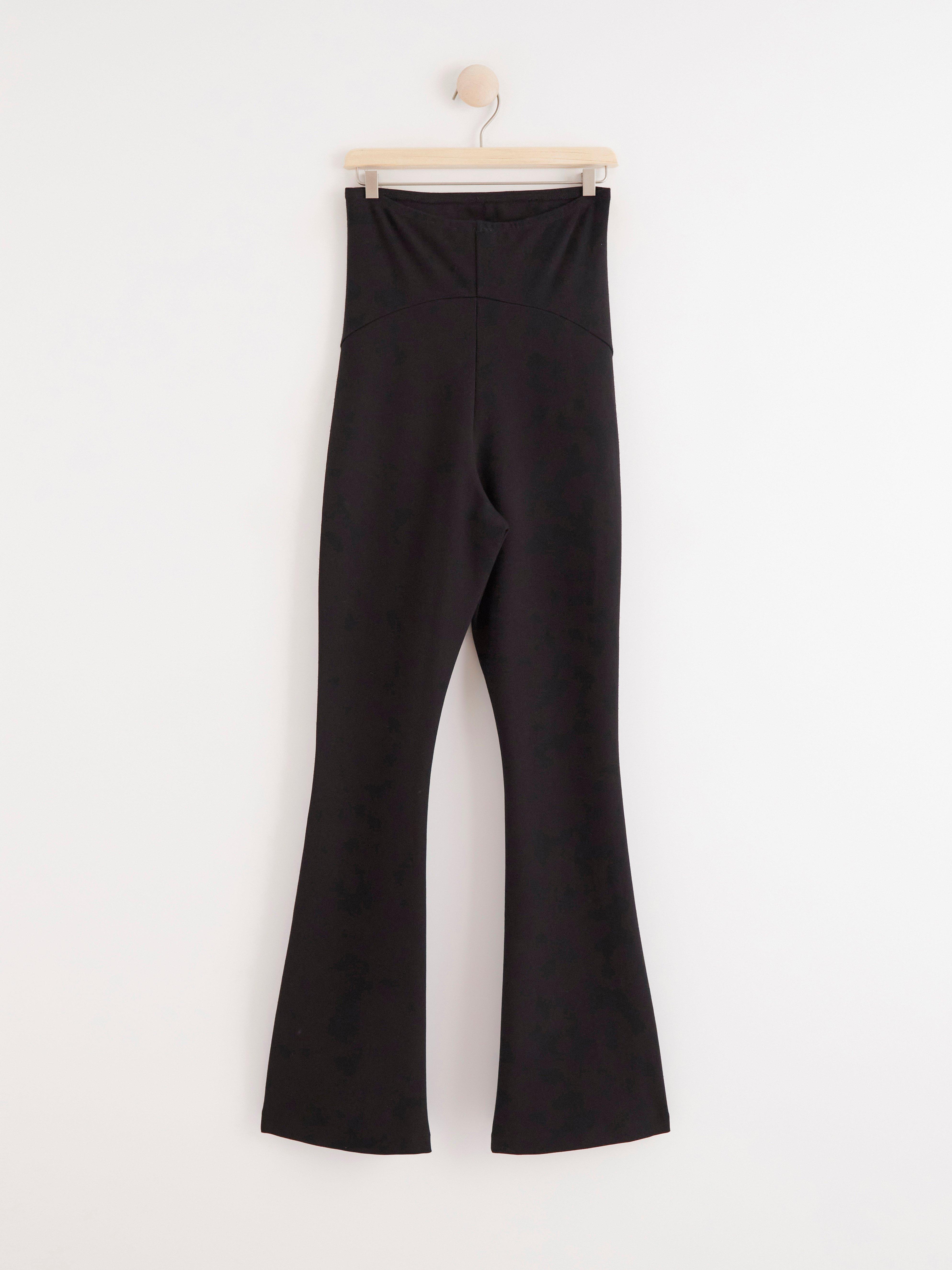 MOM Flared punto leggings Black