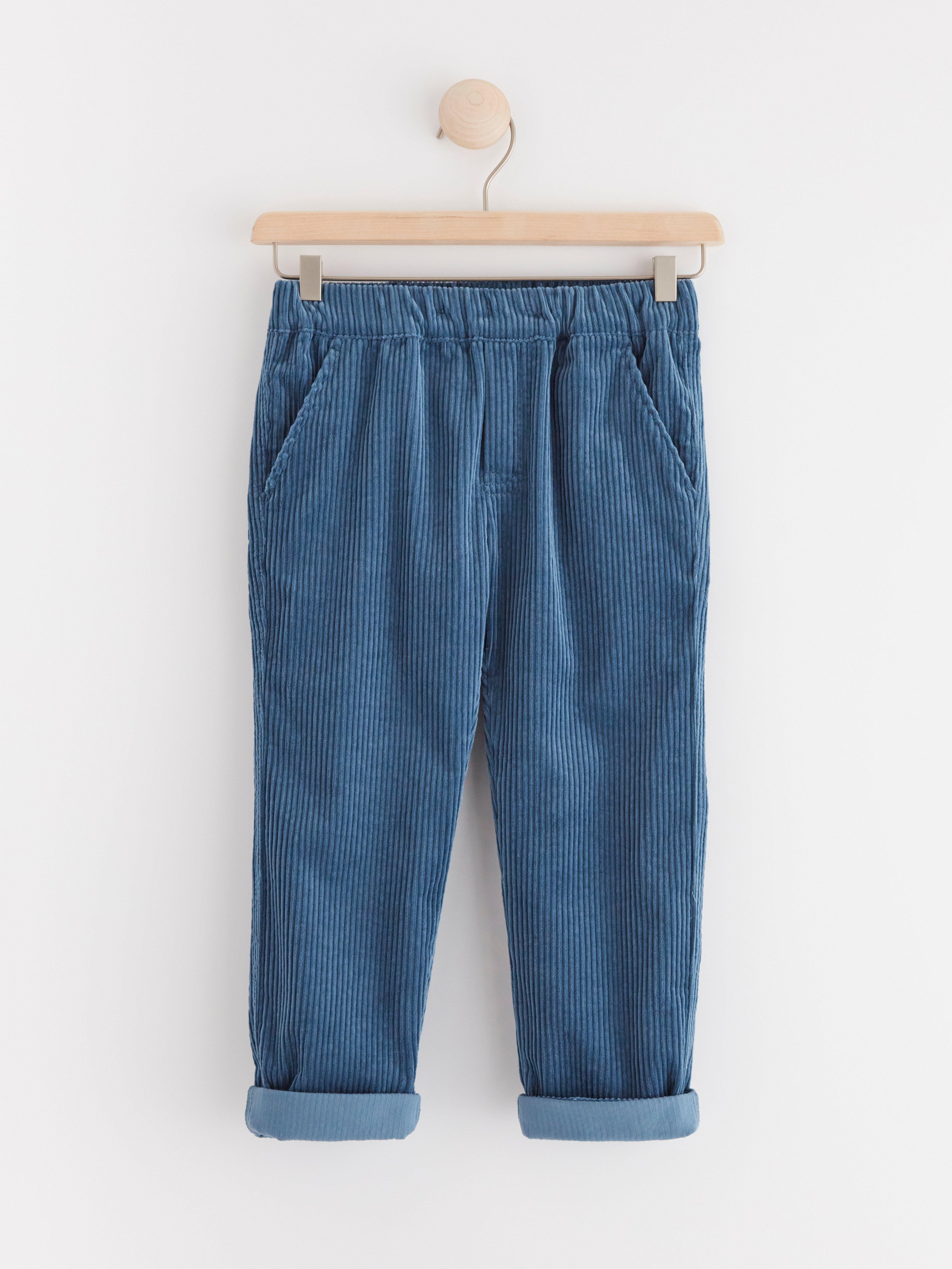 Trousers in corduroy Dark Dusty Blue