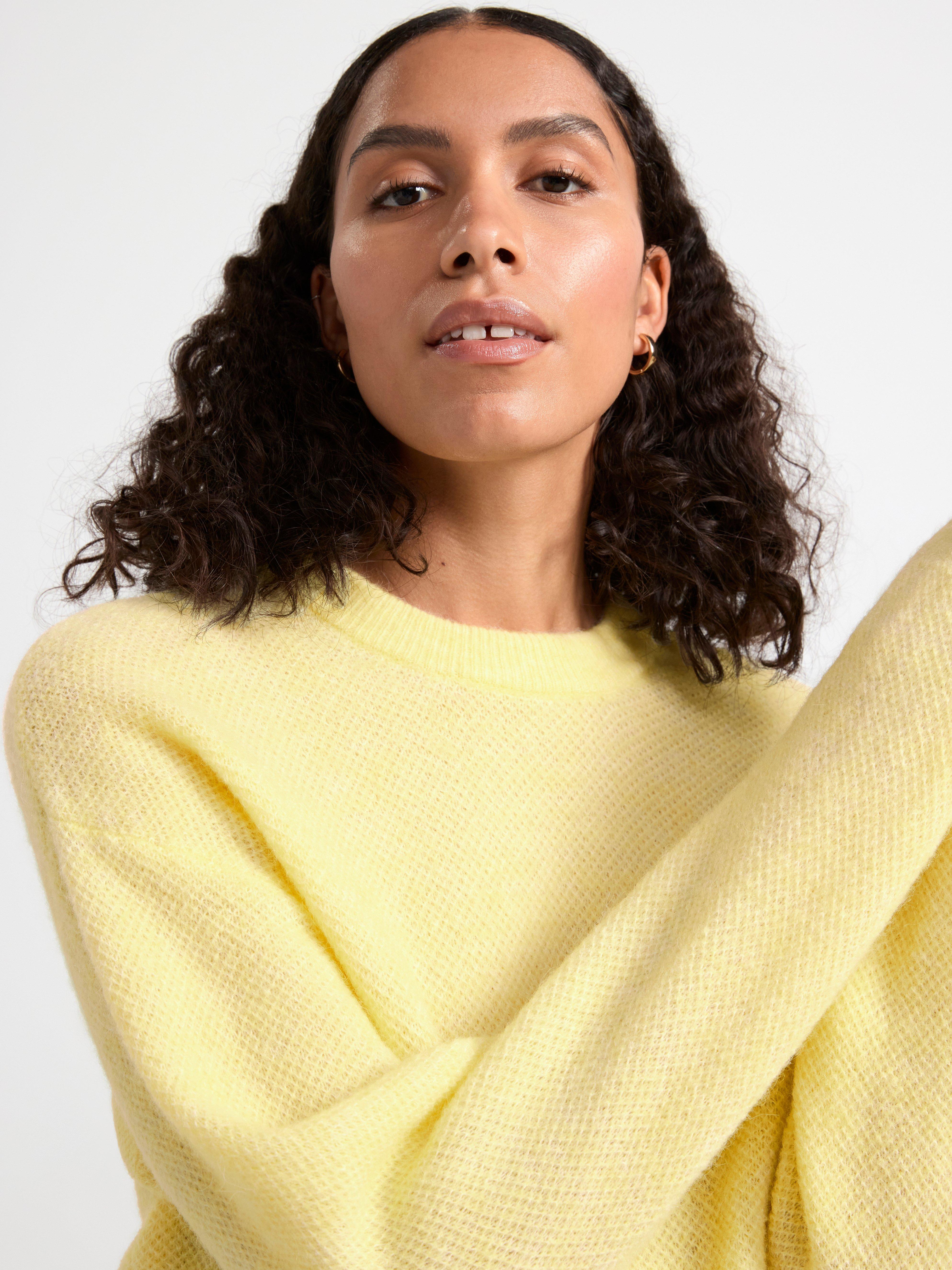 Jumper in wool blend Yellow