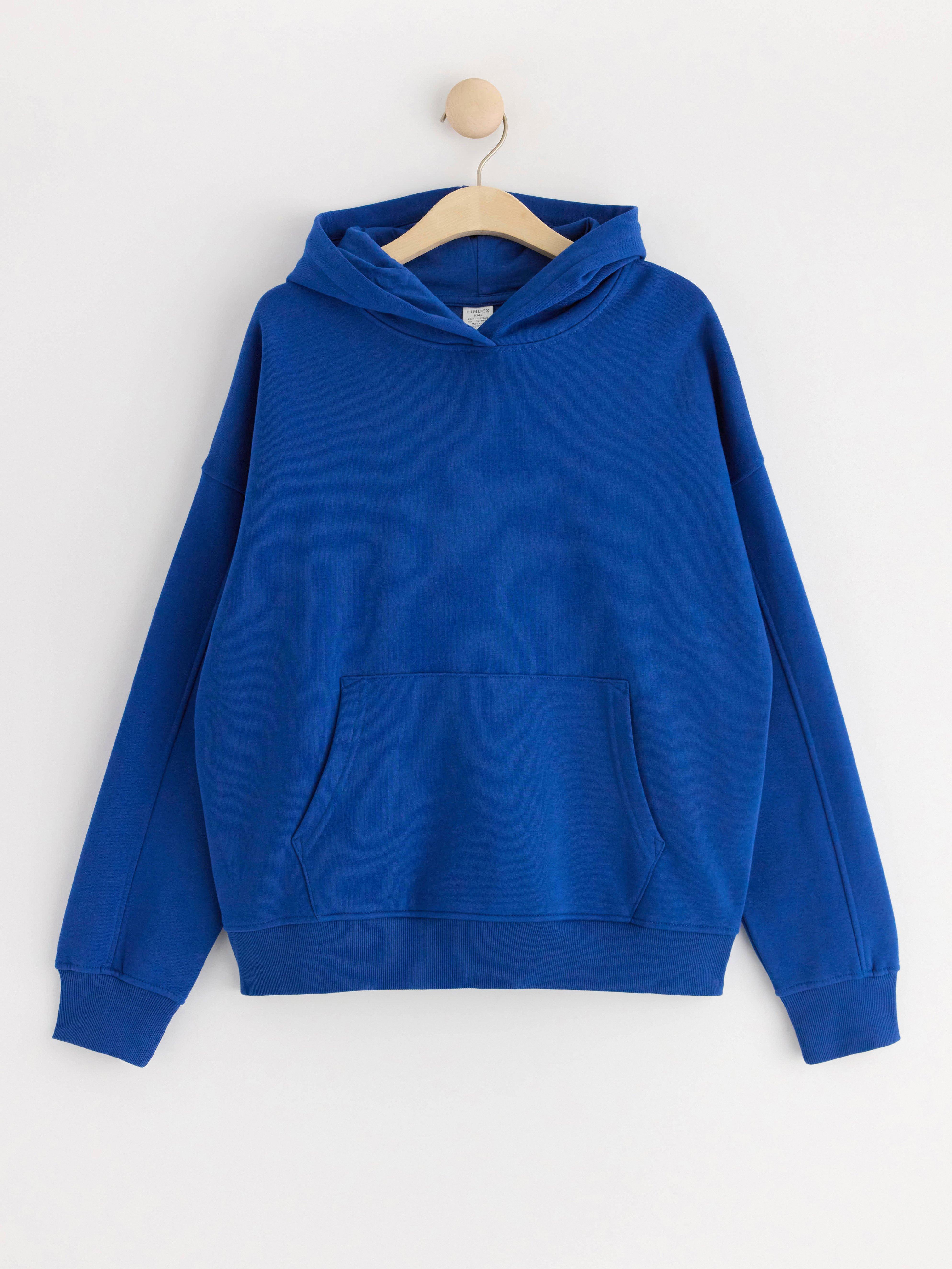 Hoodie with brushed inside Blue