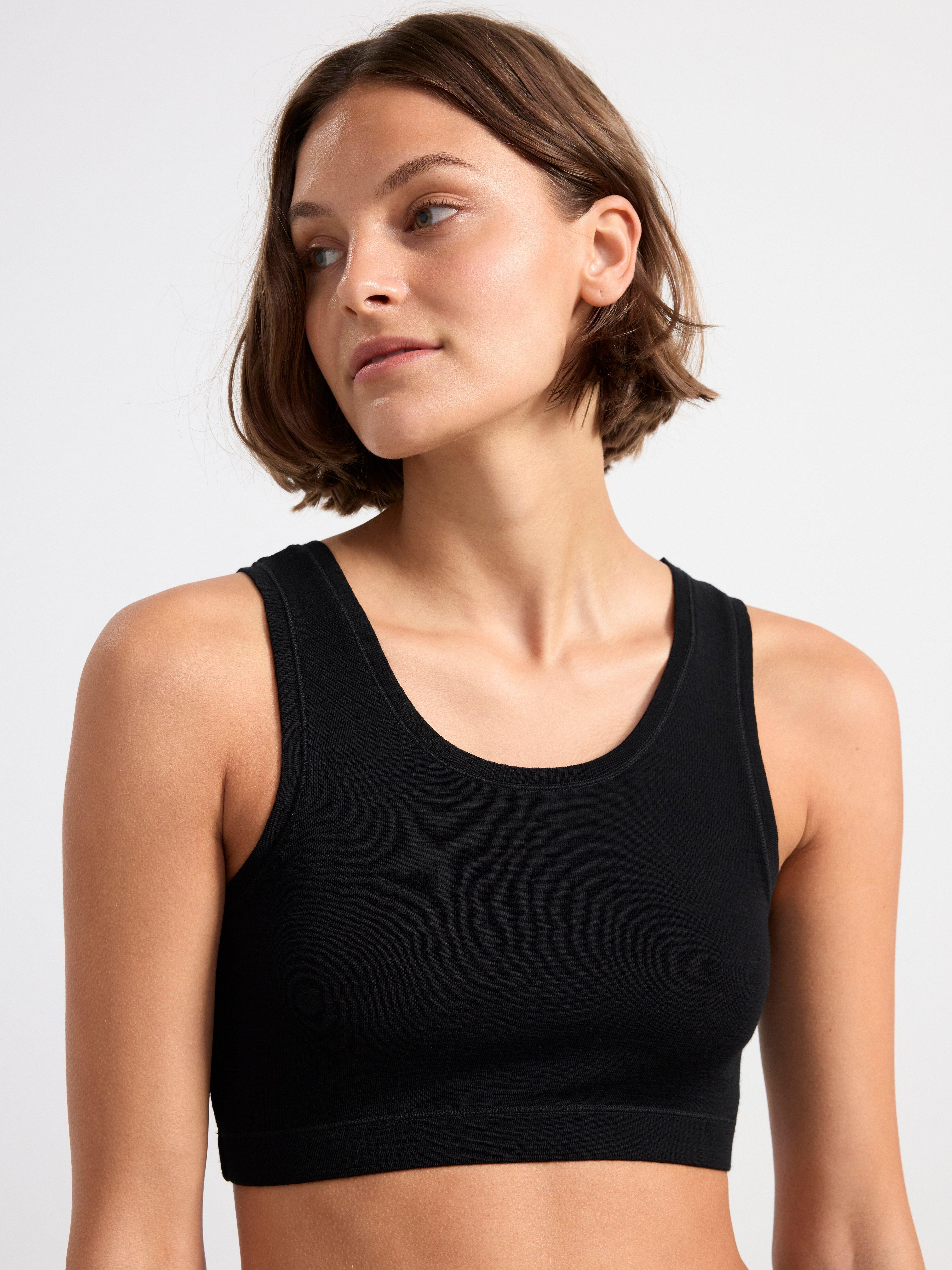 Soft bra in merino wool Black