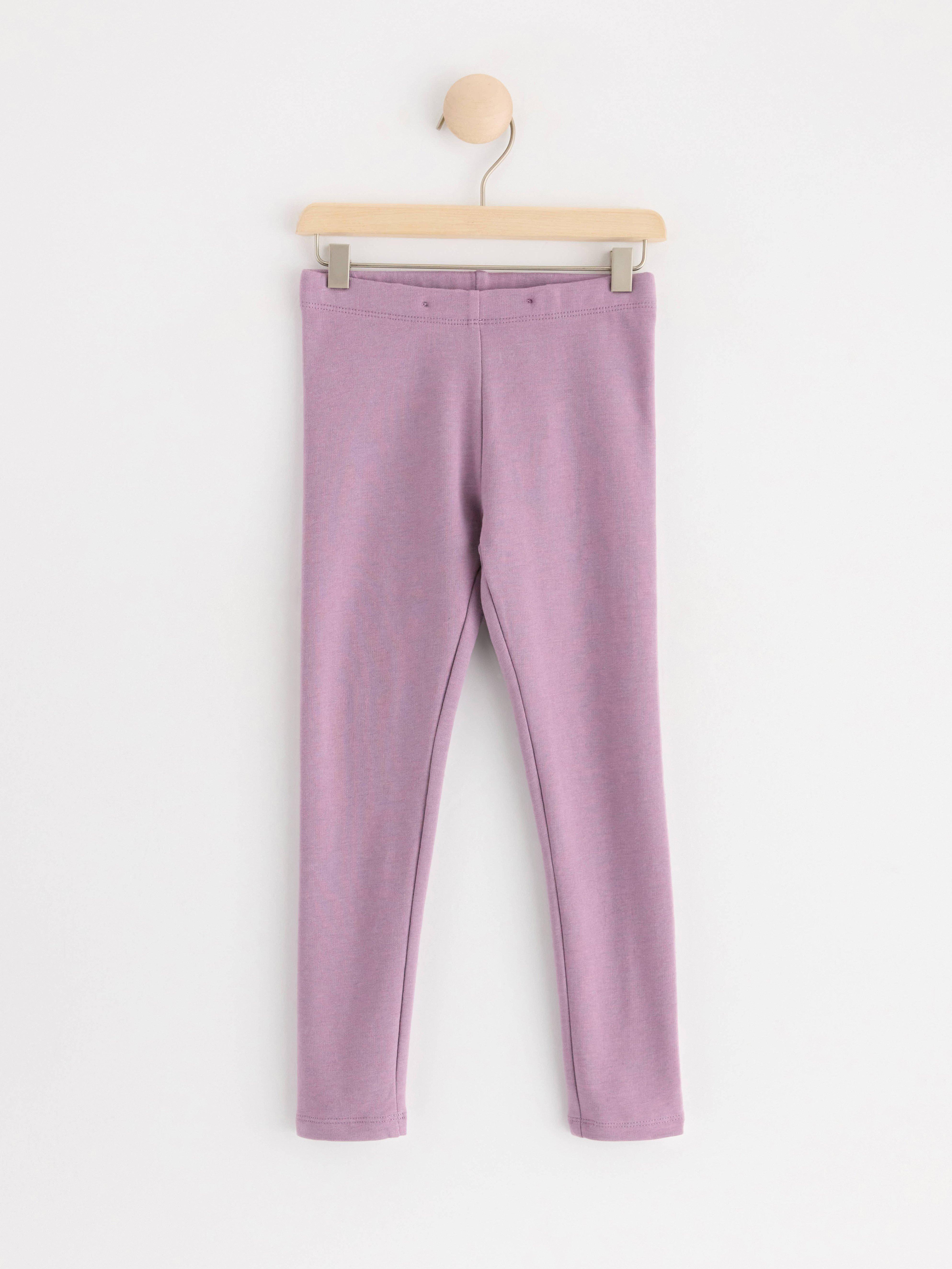 Extra durable leggings with brushed inside Light Dusty Lilac