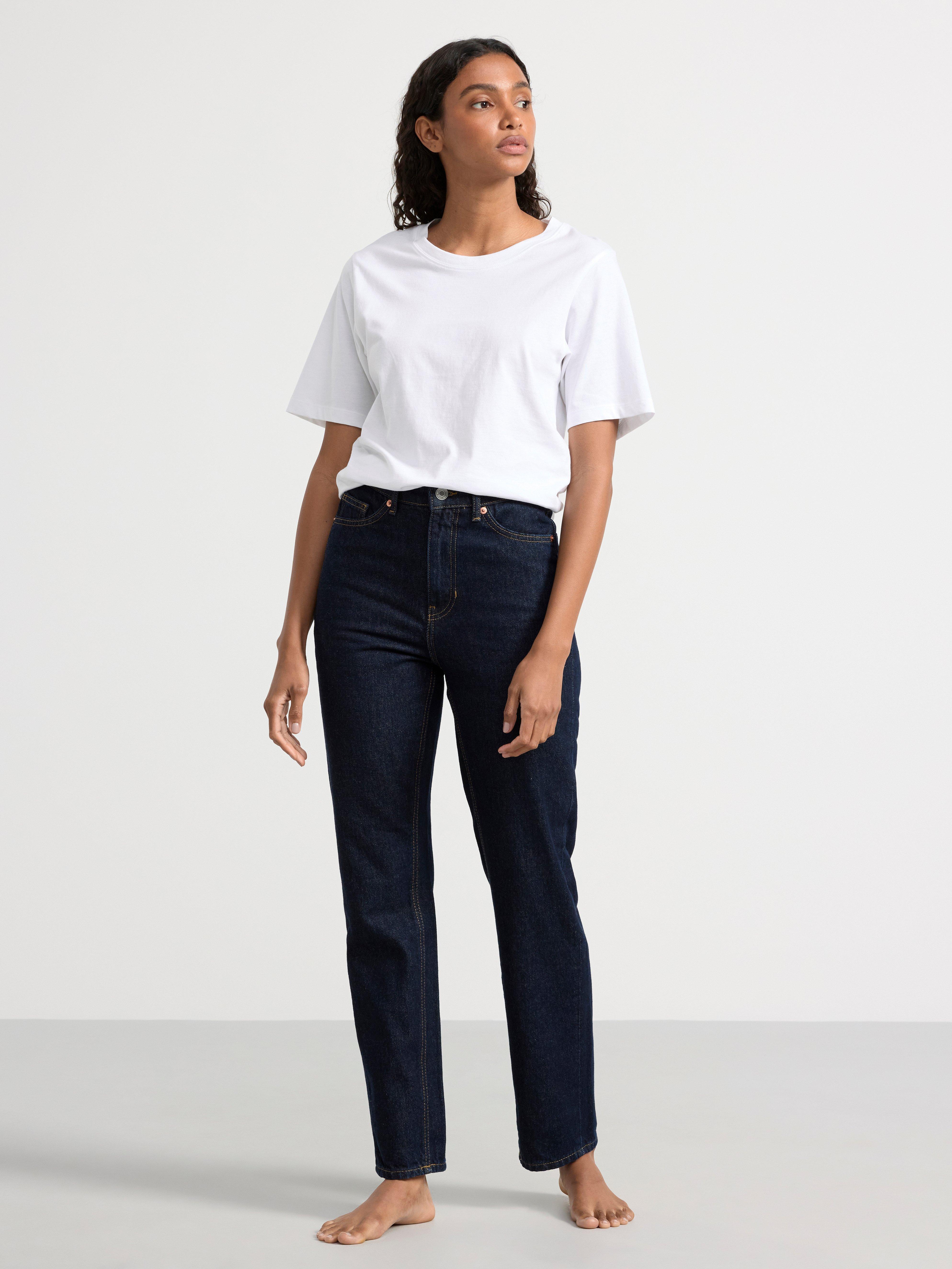 BETTY High waist straight jeans Dark denim