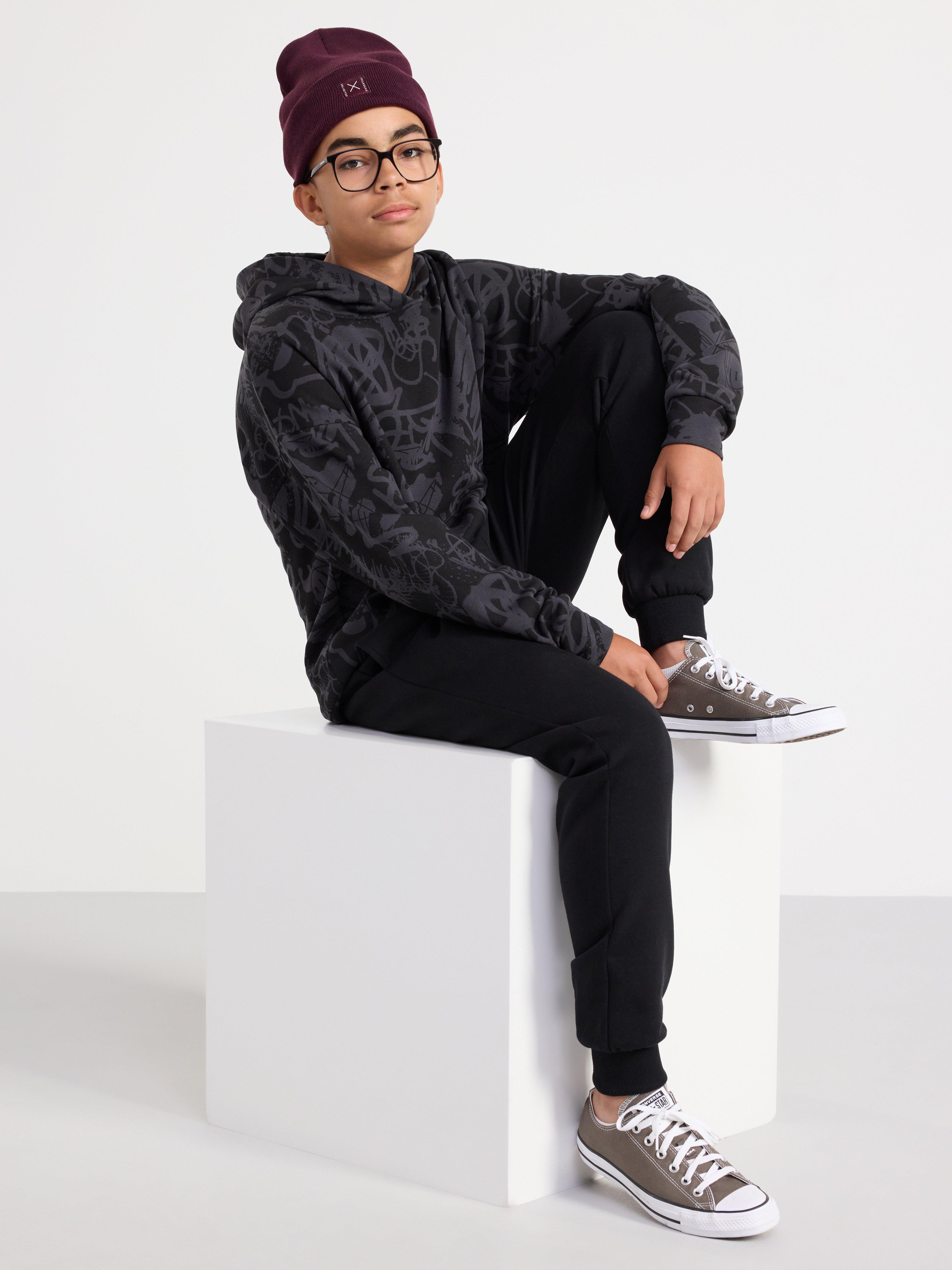 Joggers with brushed inside Black