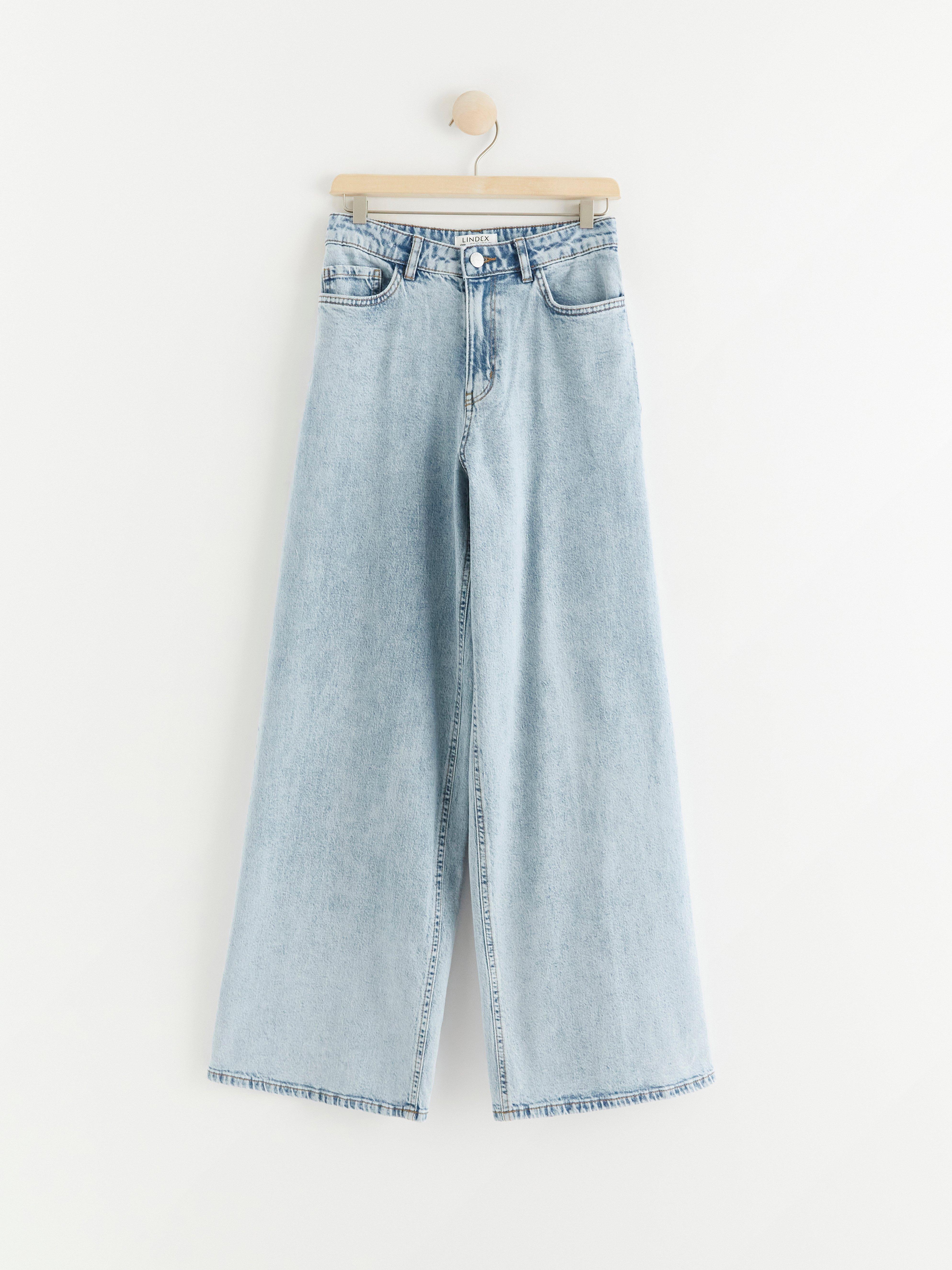 VIOLA Extra wide high waist jeans Light denim