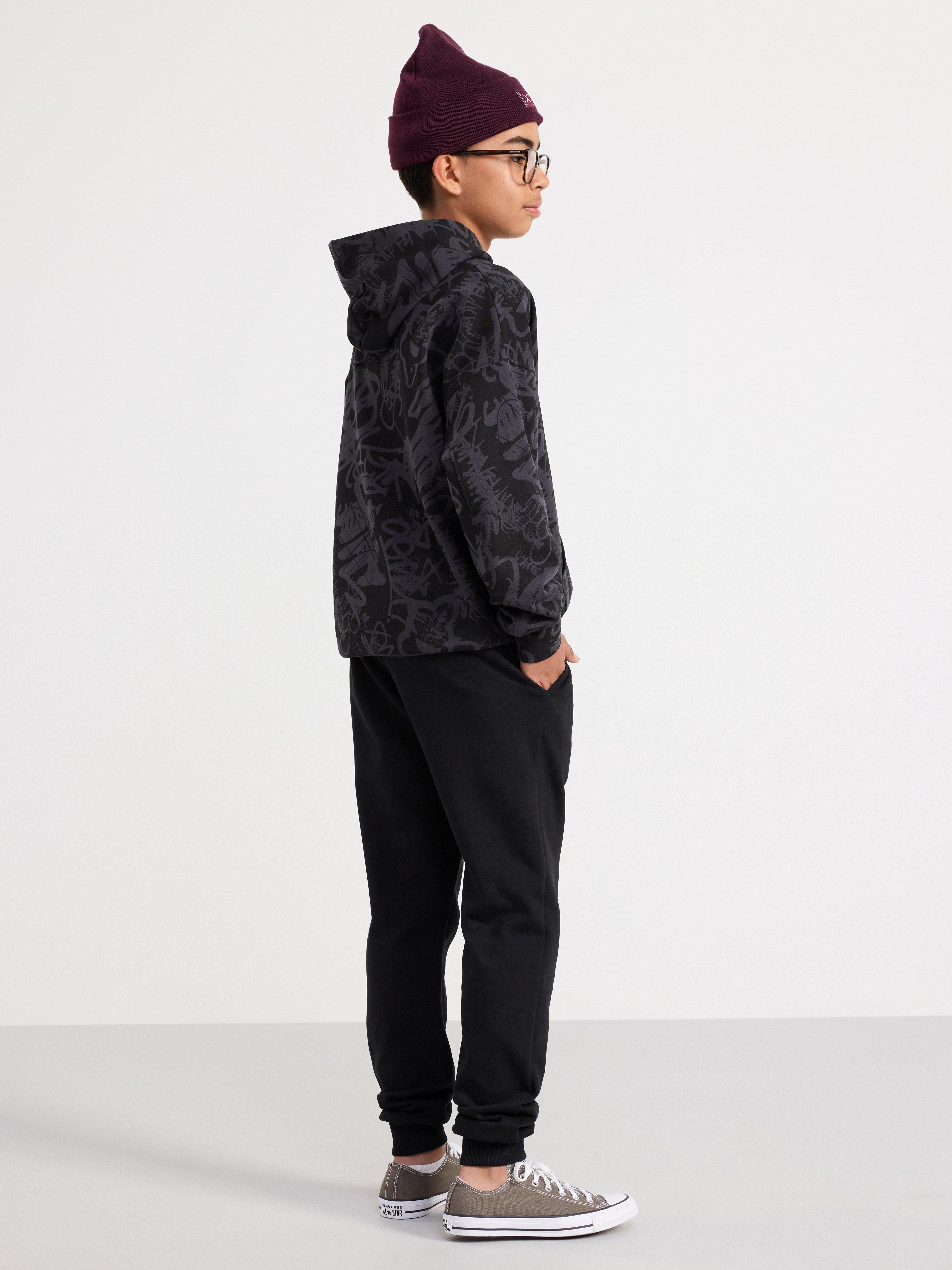 Joggers with brushed inside Black