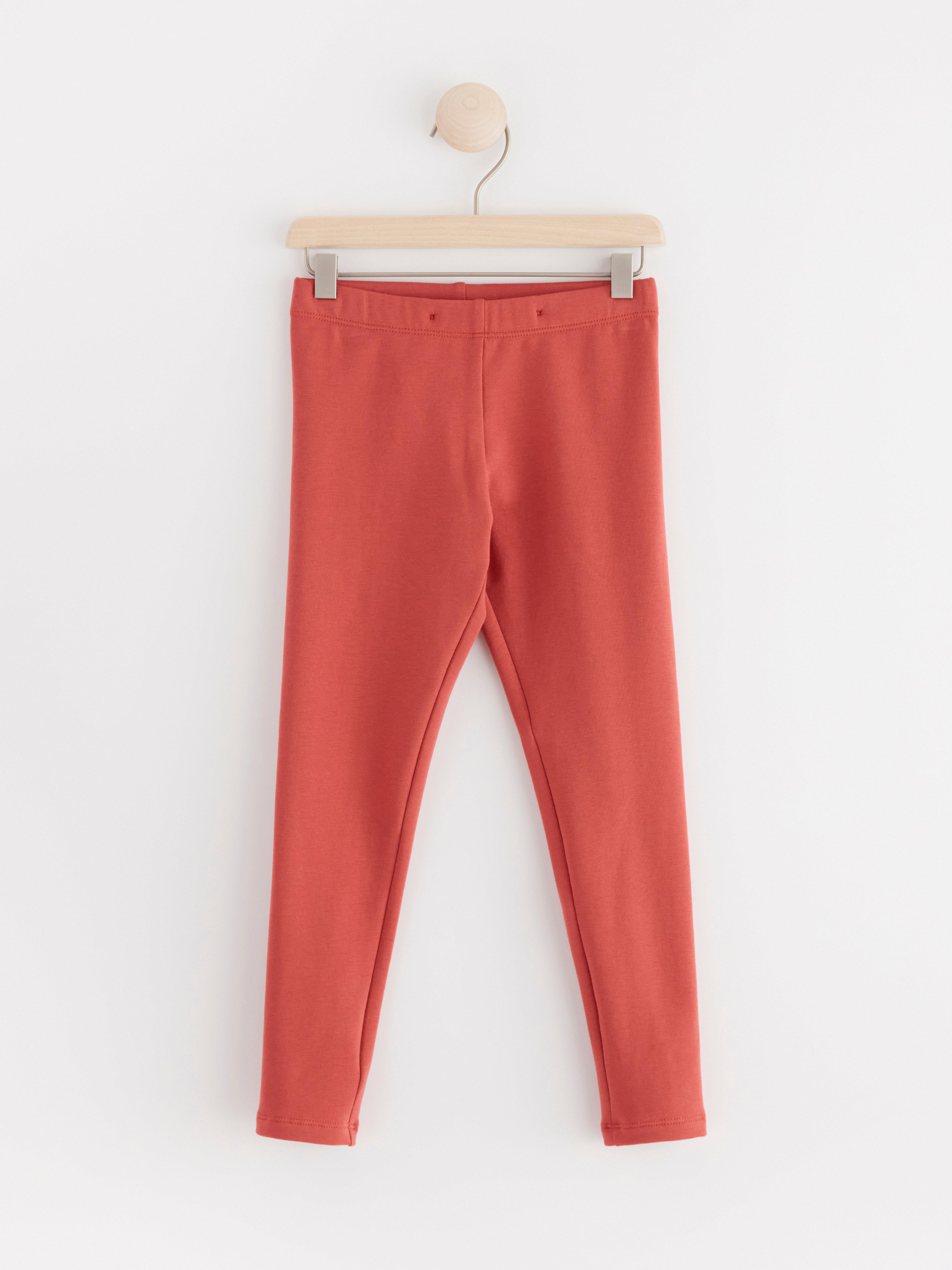 Leggings with brushed inside Dark Dusty Red