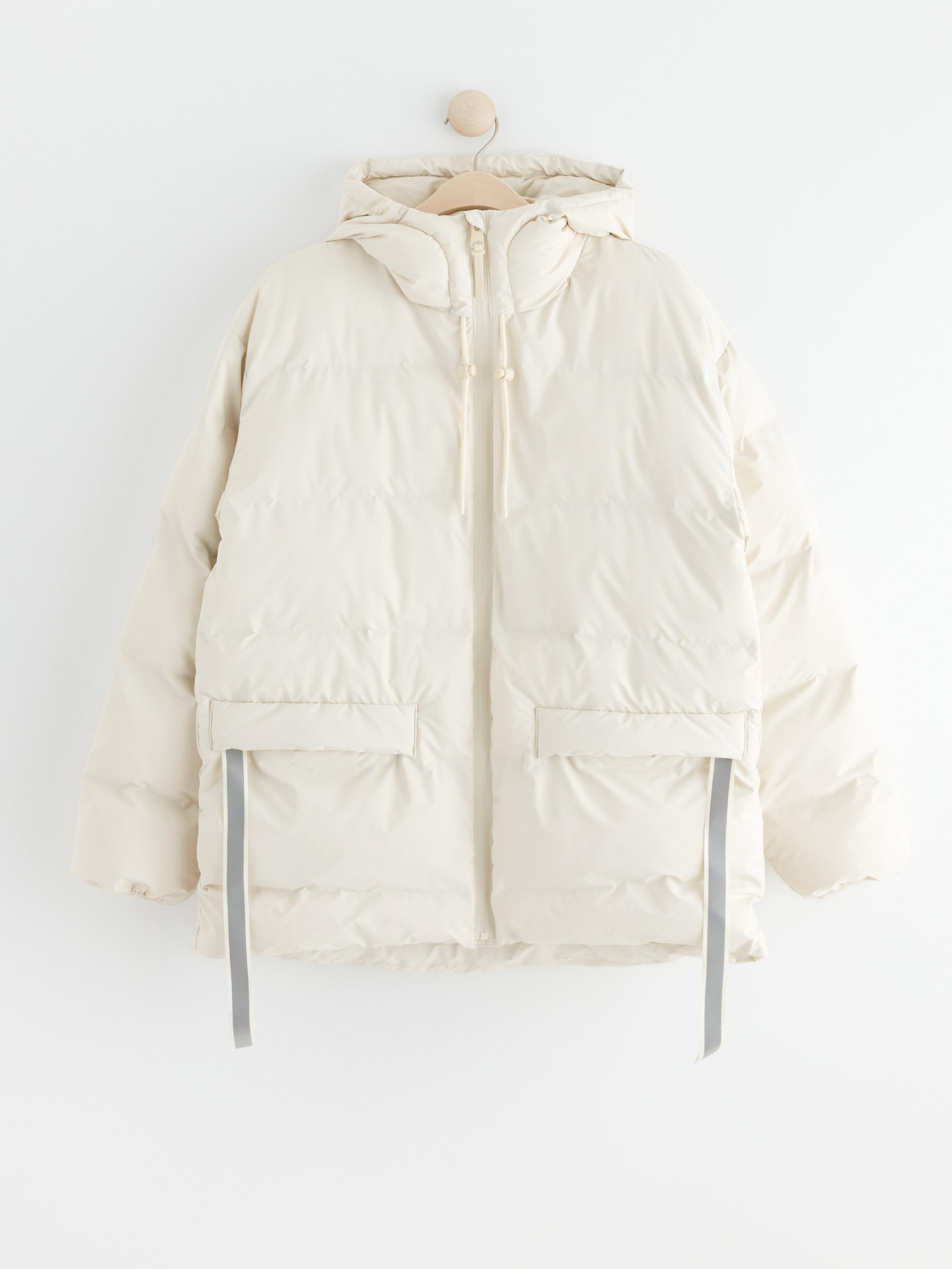 Water repellent puffer jacket Light White