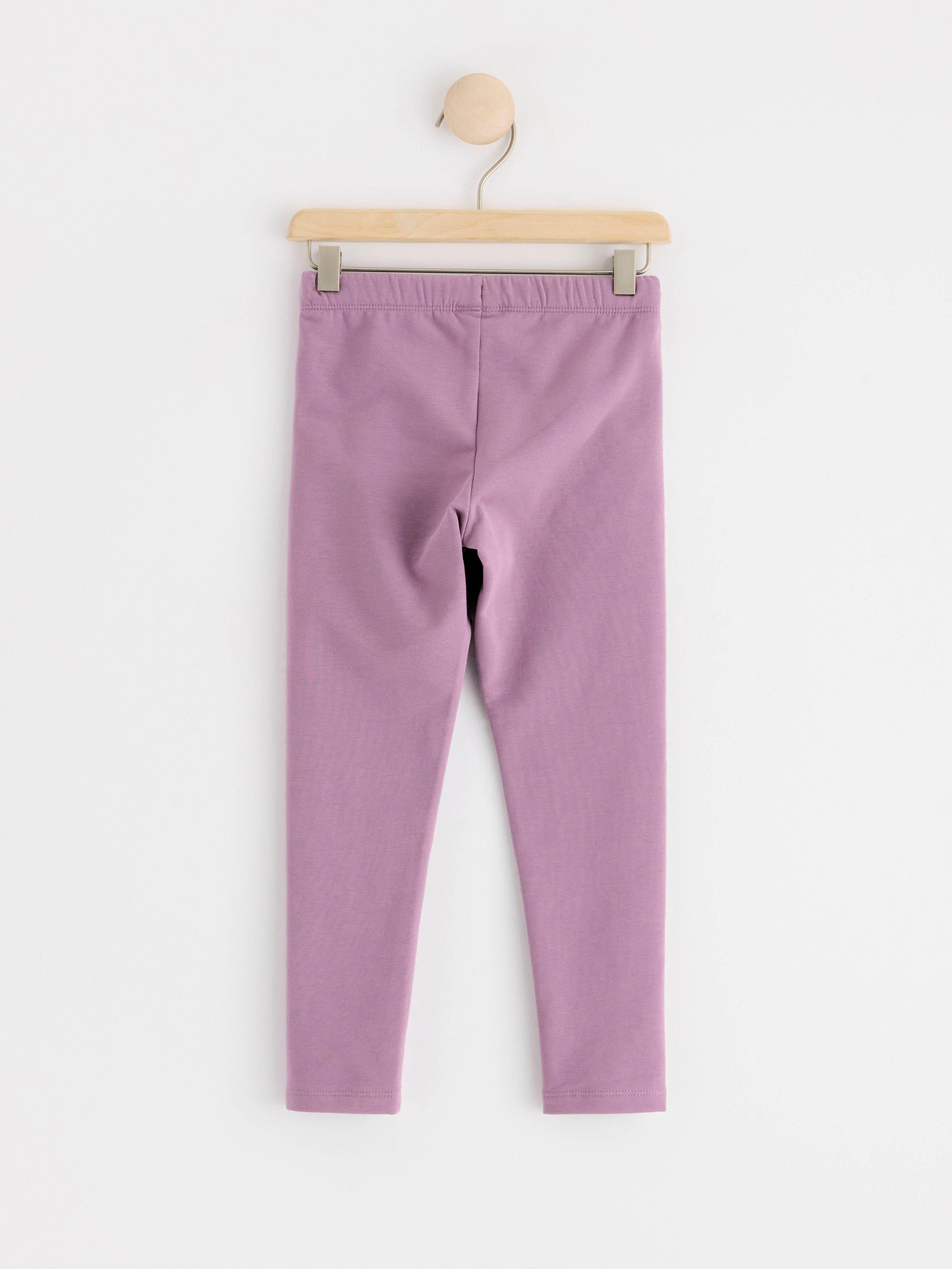 Leggings with brushed inside Light Dusty Lilac