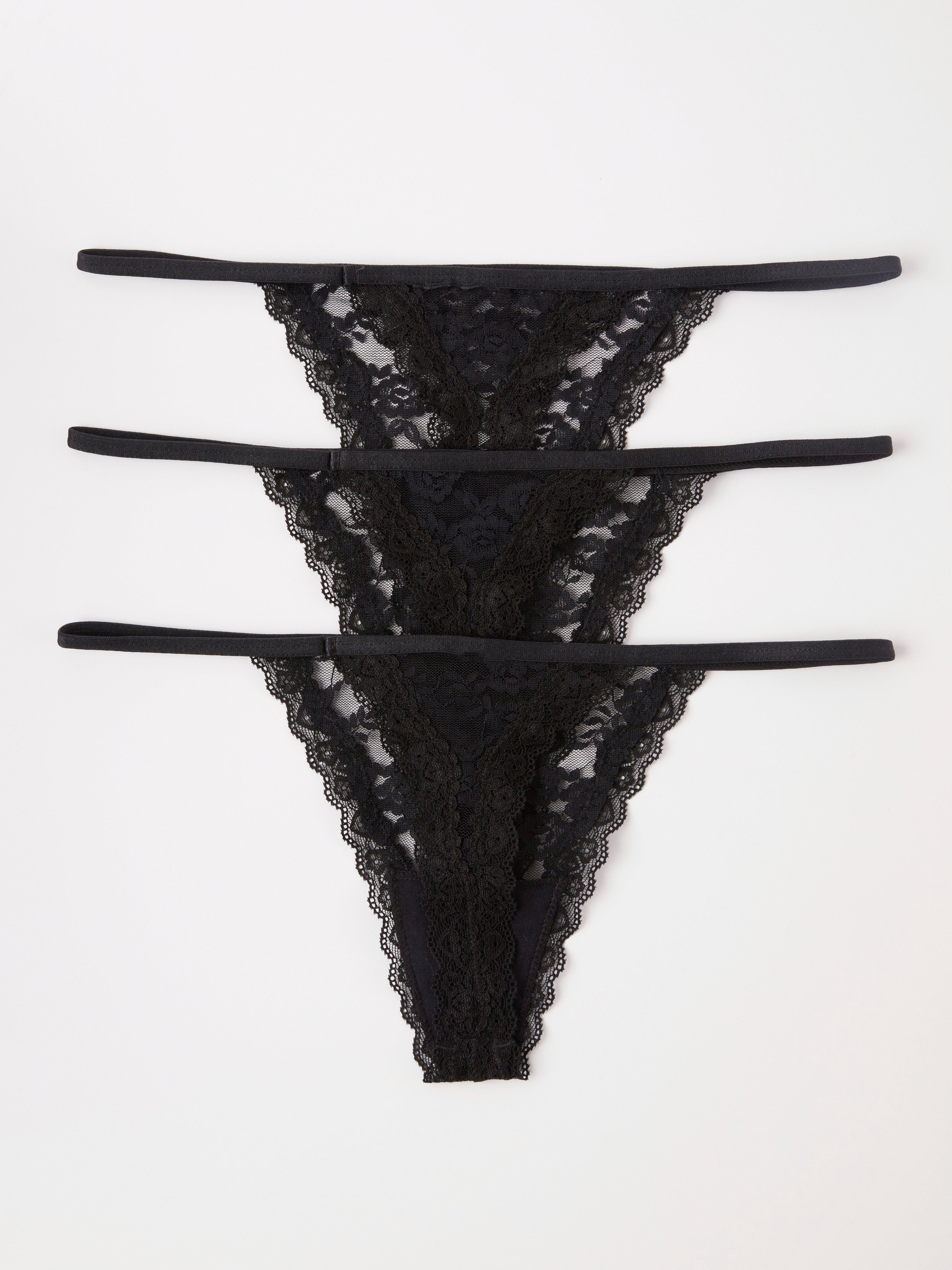 3-pack thong low Black