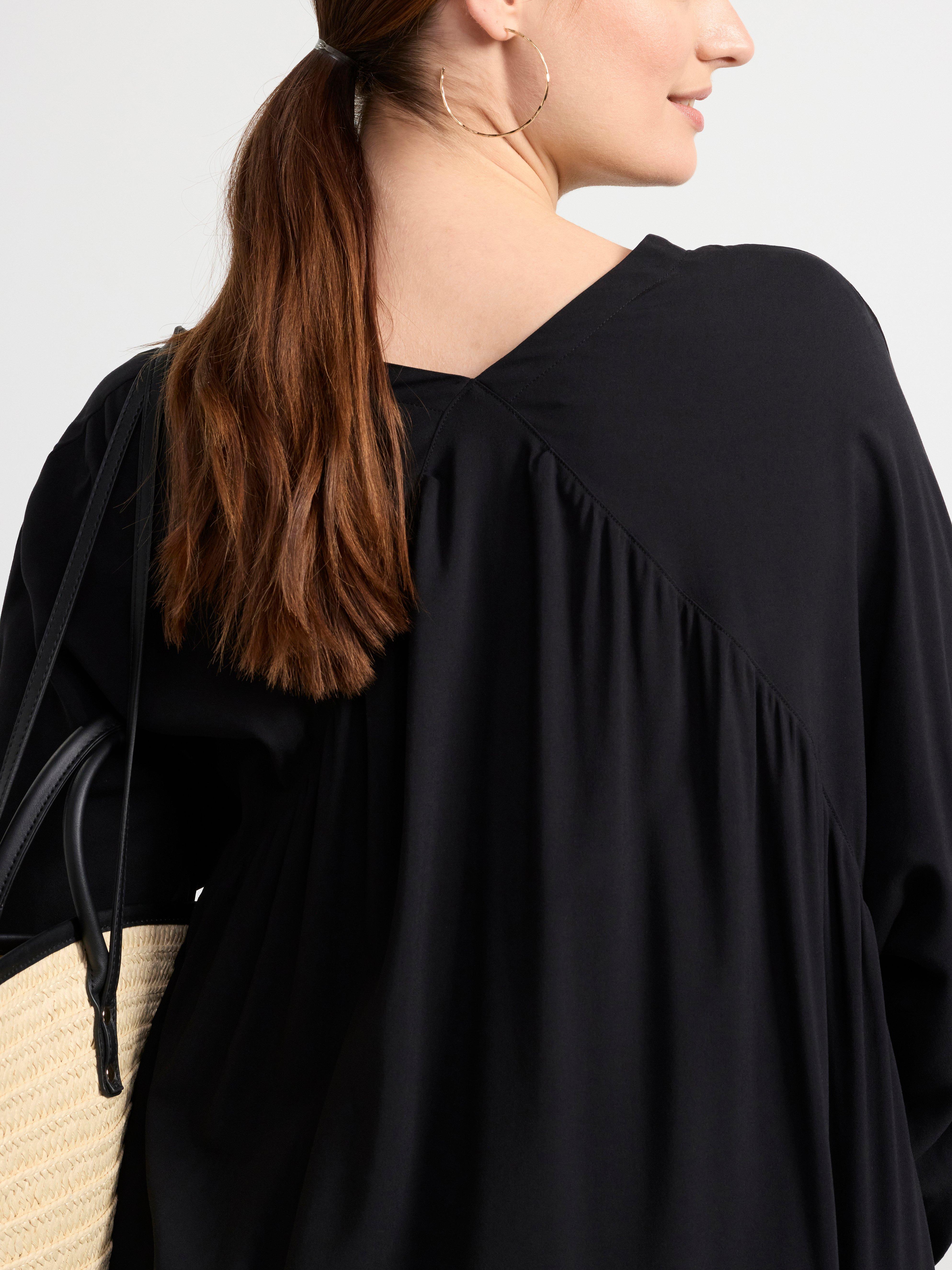 Buttoned short sleeve mini dress Black