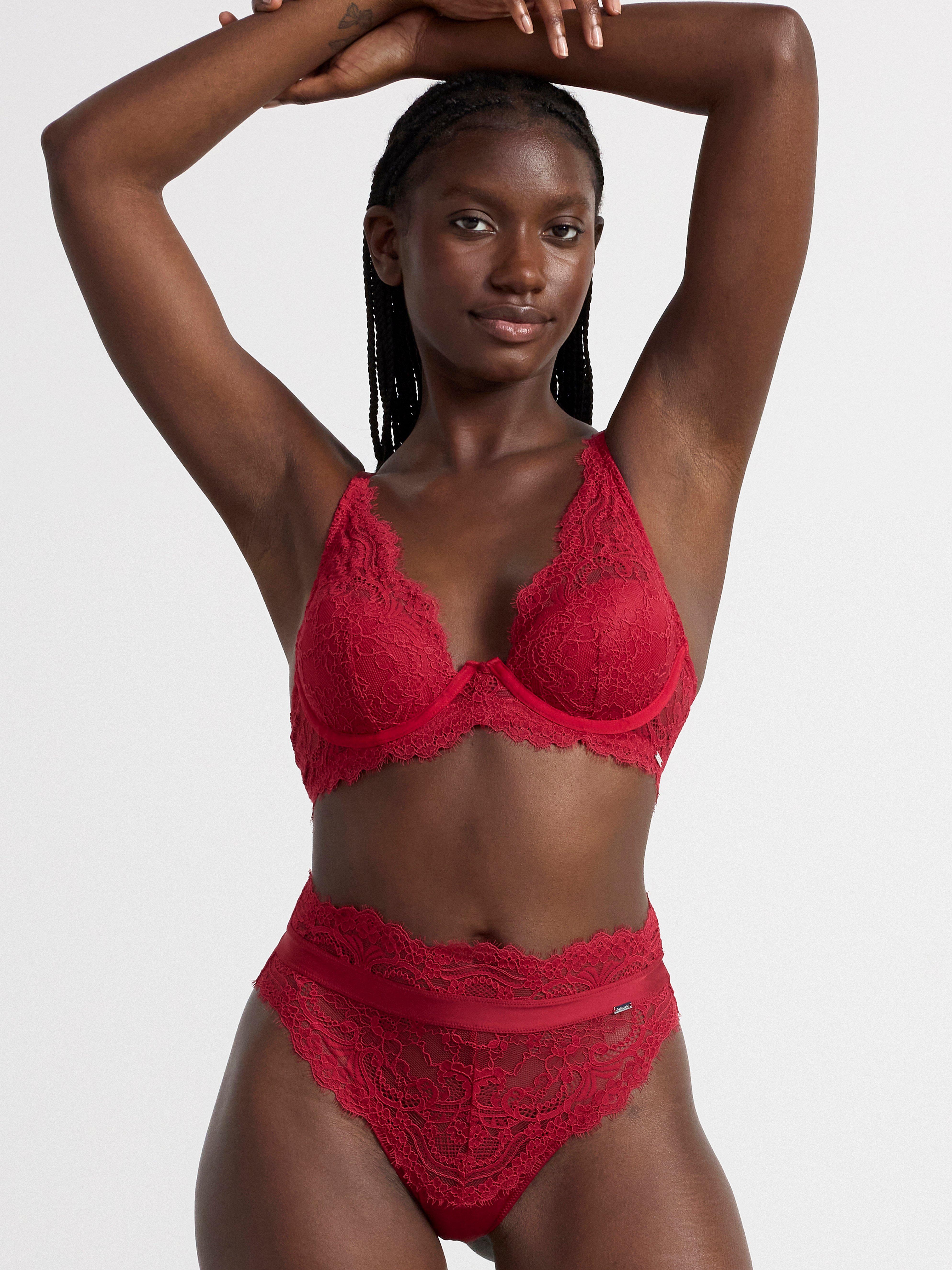 Brazilian high waist briefs Dark Red