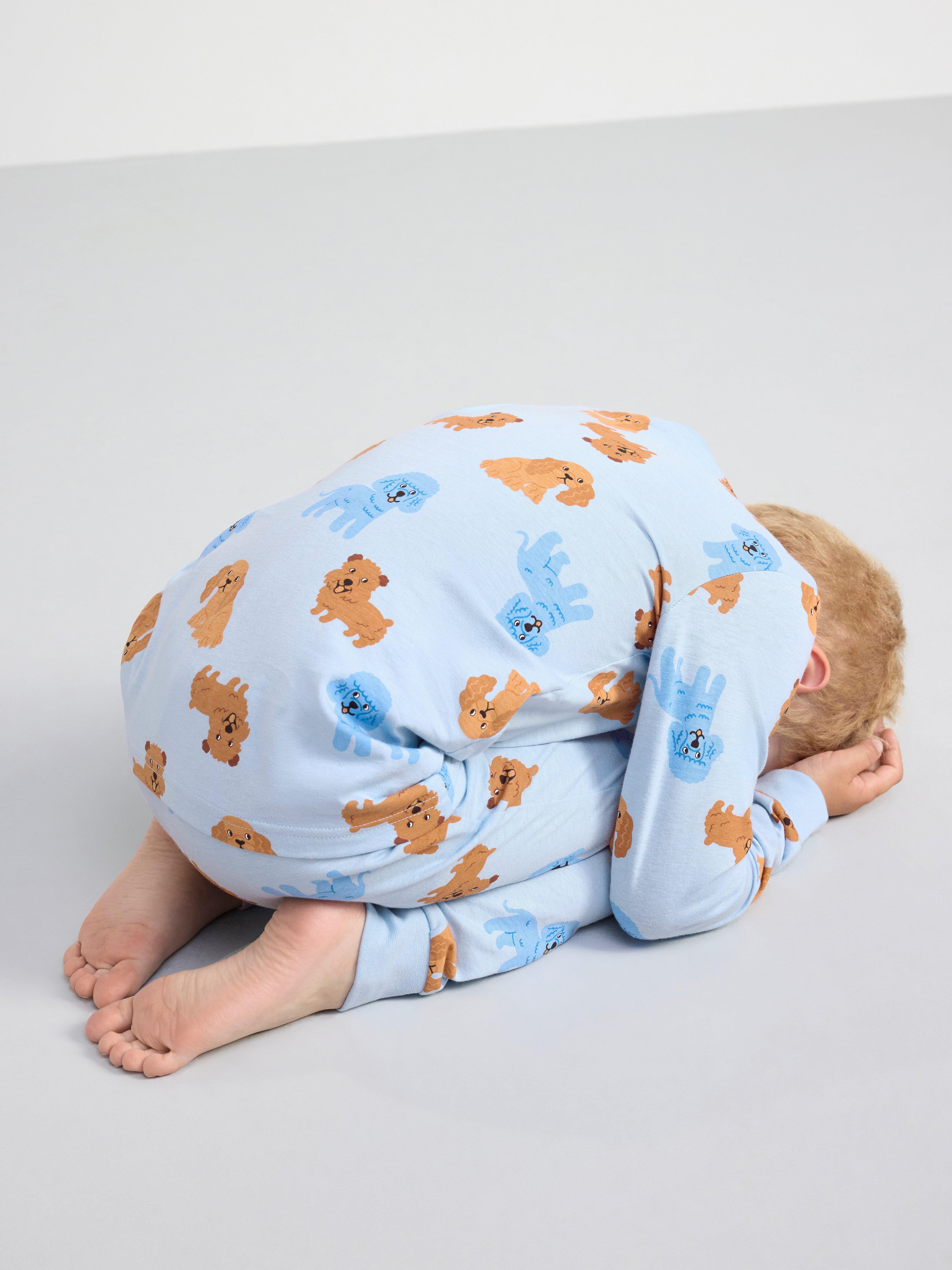 Pyjama set with top and trousers Light Blue