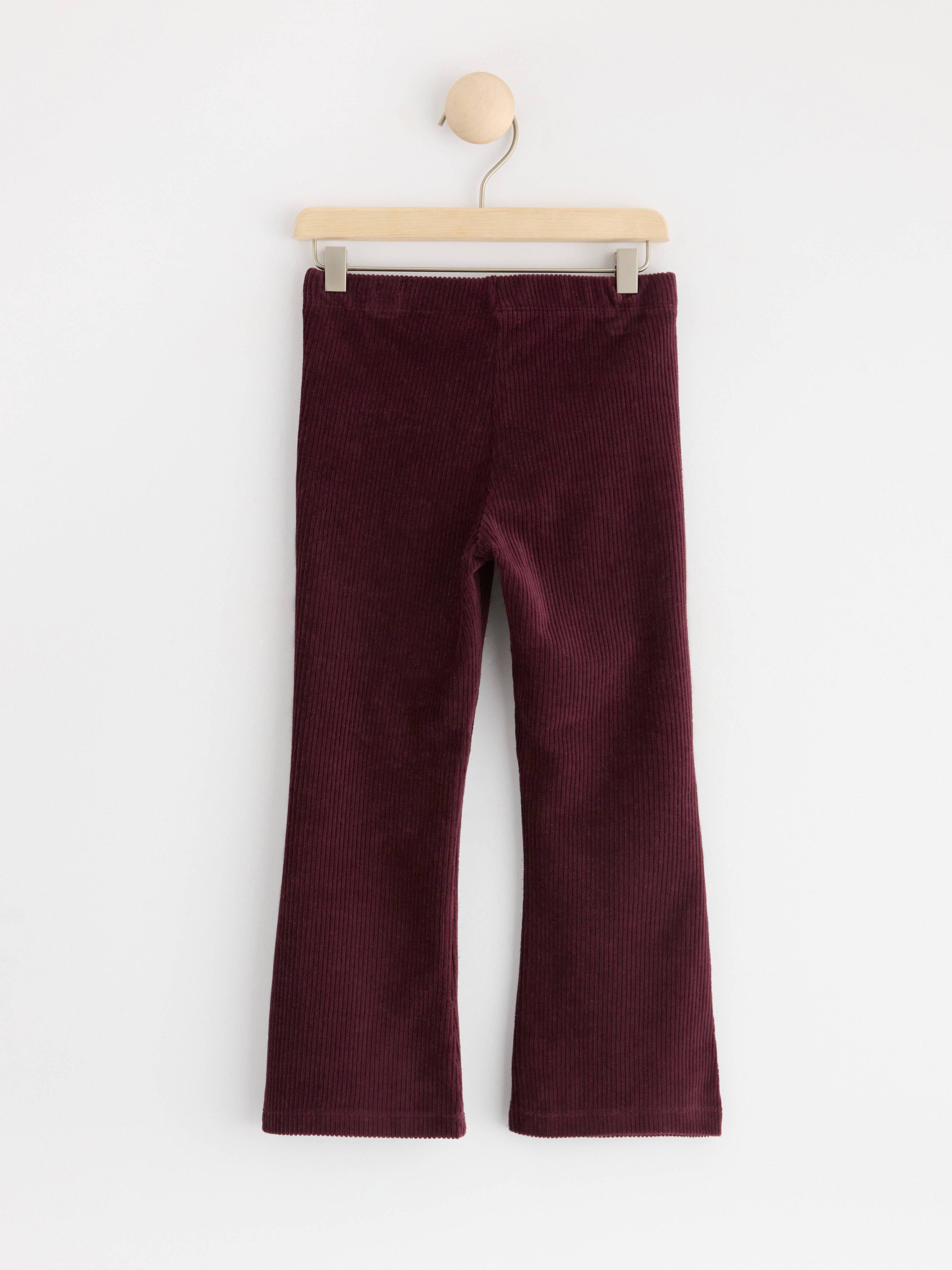 Trousers in corduroy Dark Lilac