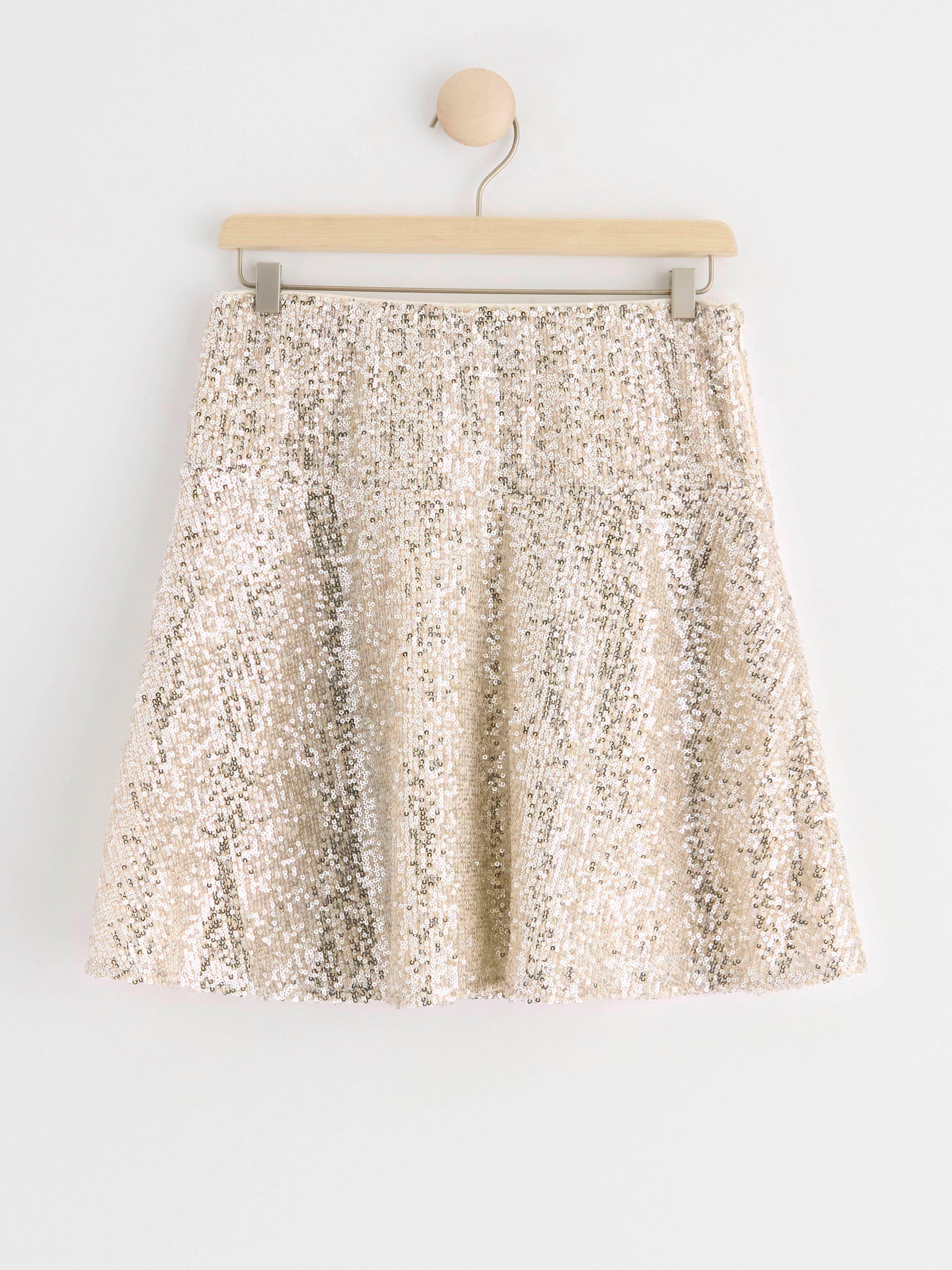 Sequin skirt Silver