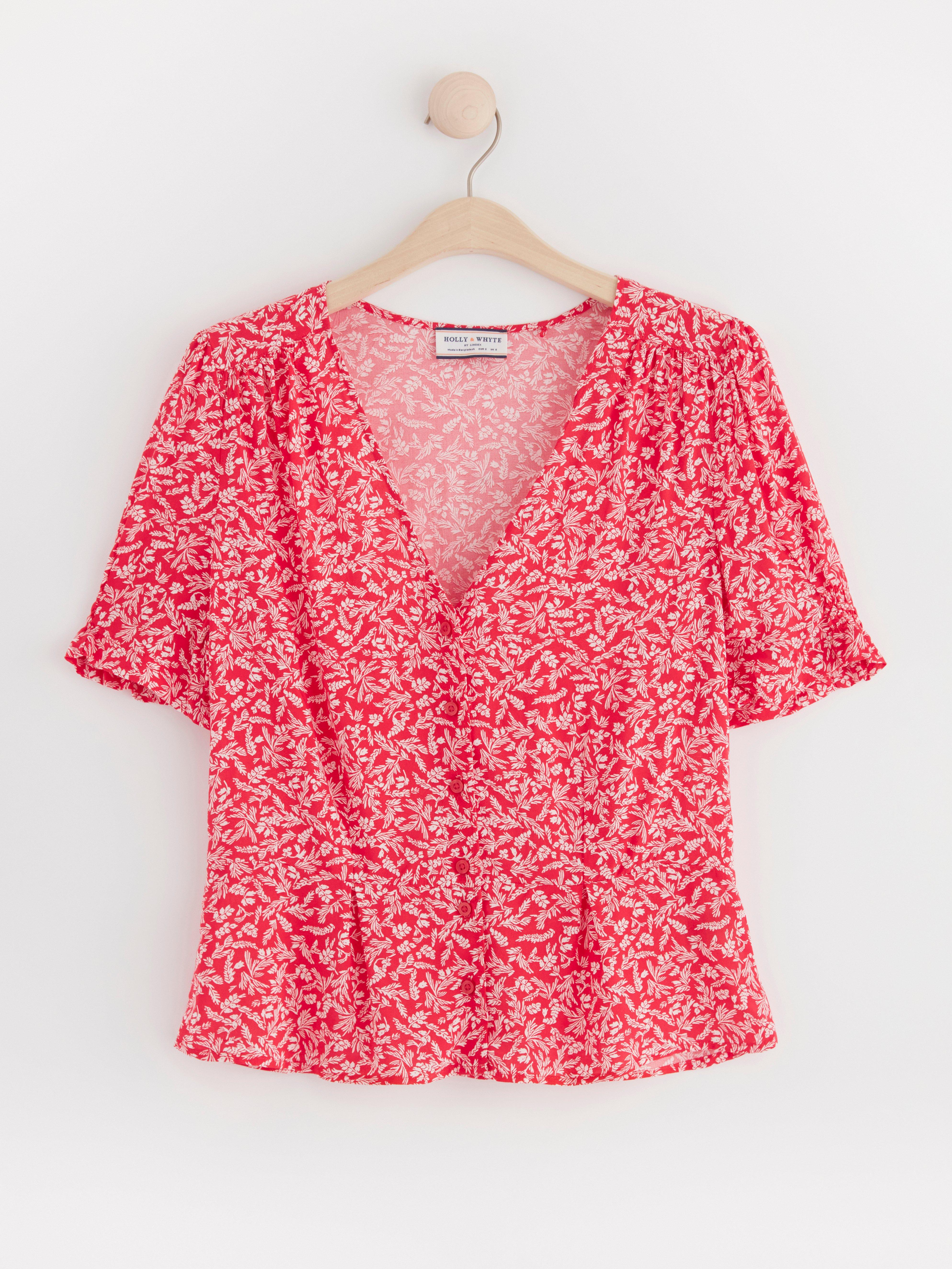 Short sleeve blouse Red