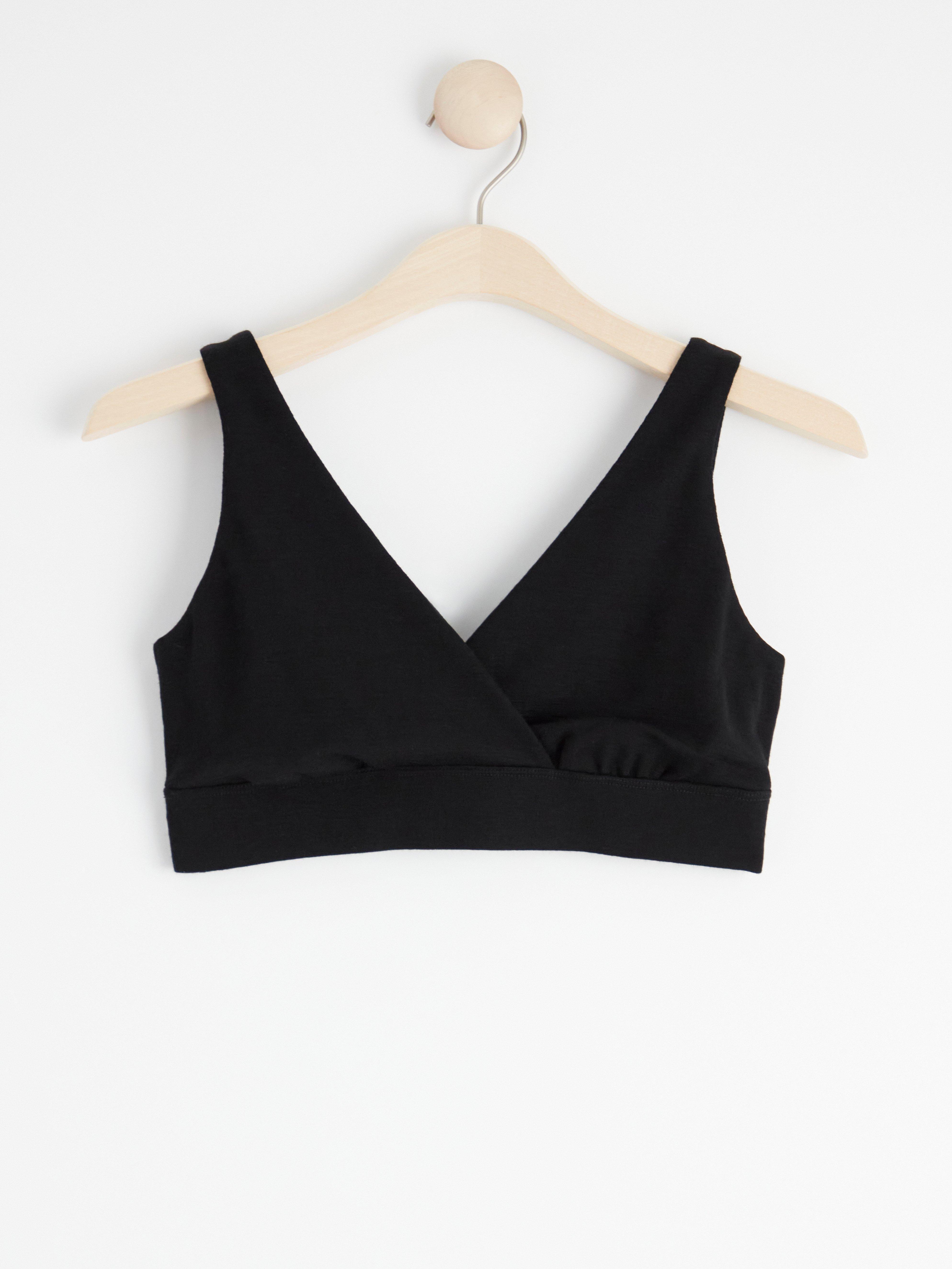 MOM Merino wool nursing bra Black