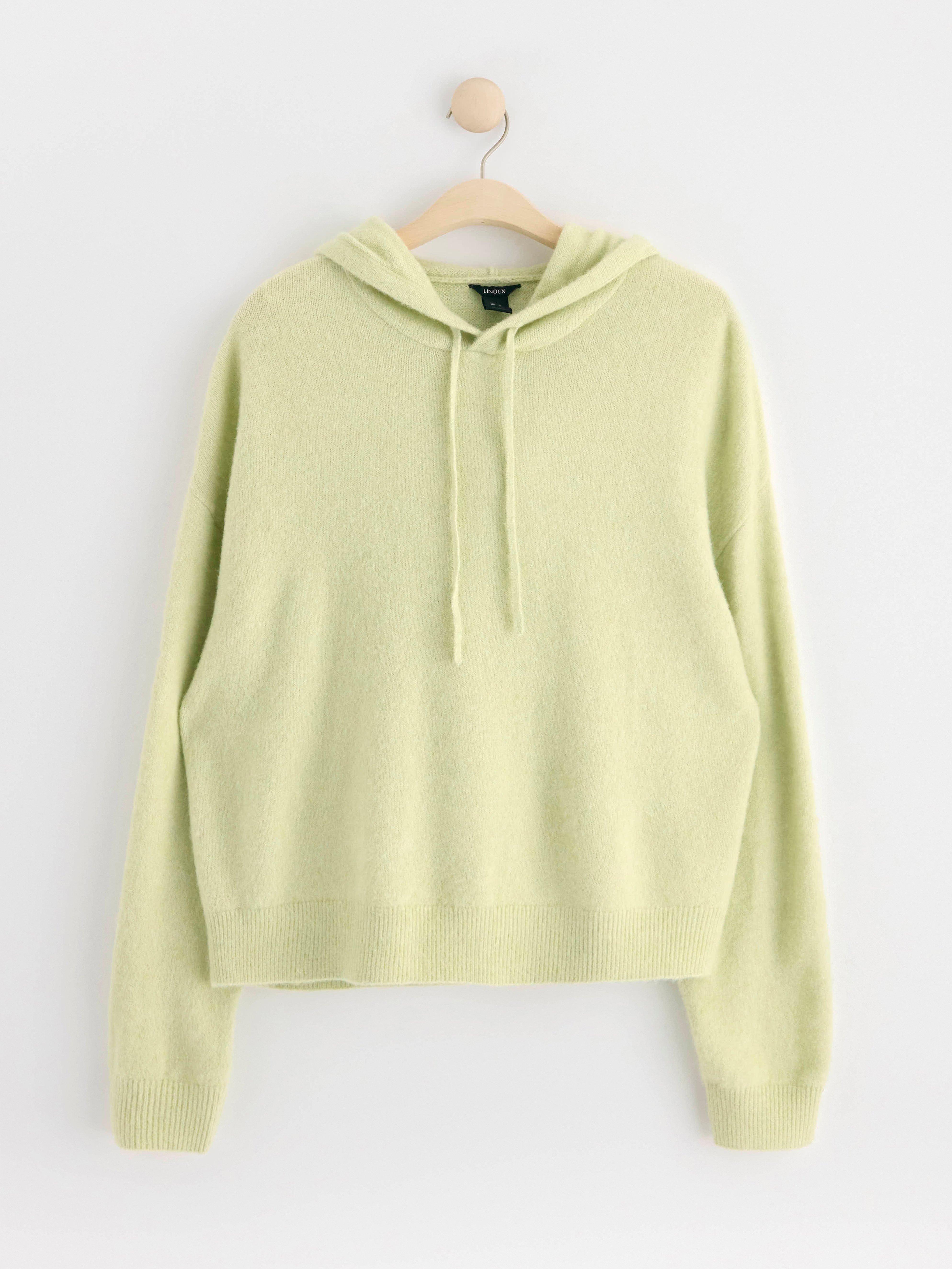 Hoodie knitted Light Dusty Green