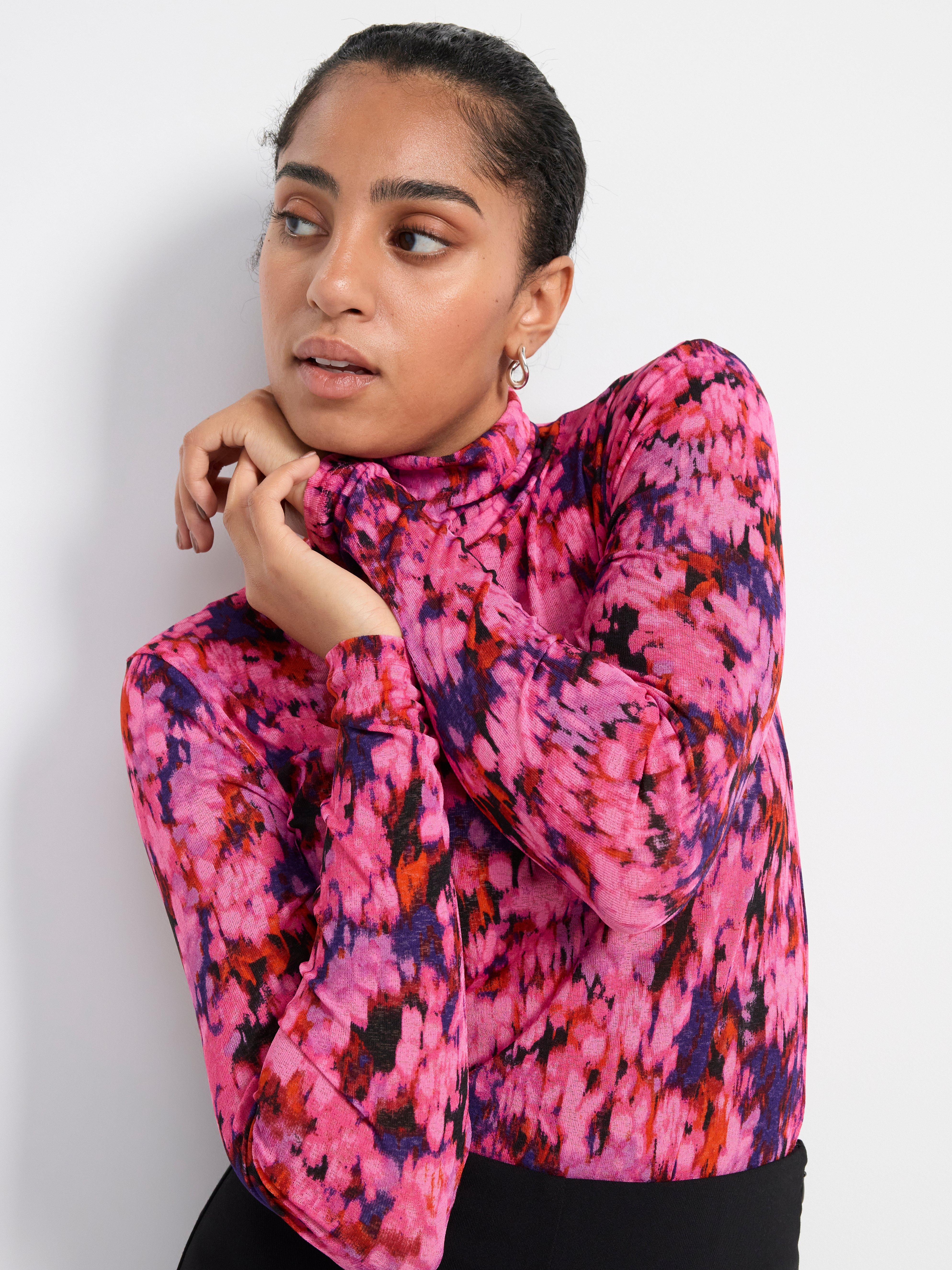 Turtle neck top Dark Pink